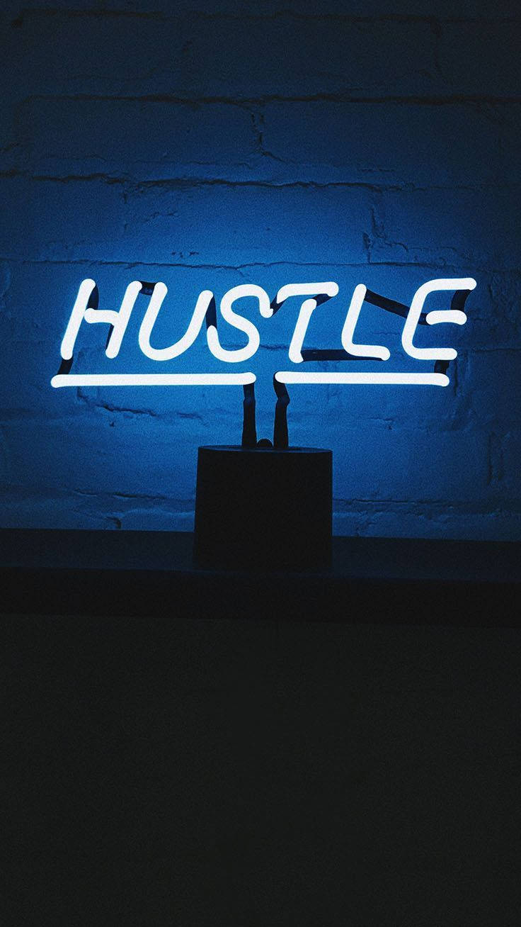 Hustle Neon Aesthetic Iphone Background