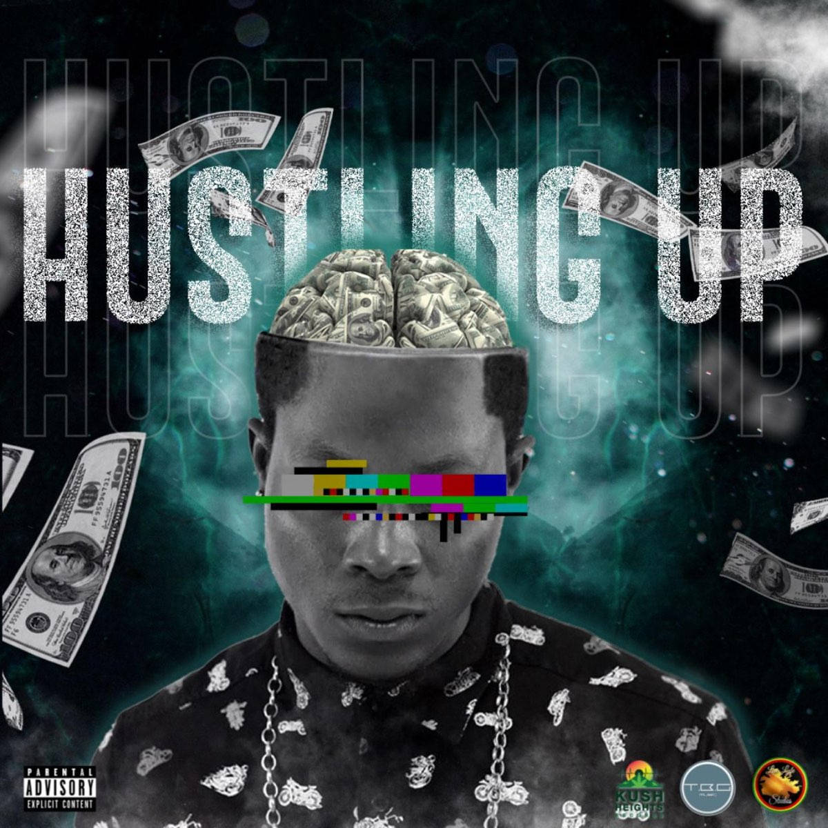 Hustle Up - A Man With A Head Full Of Money Background