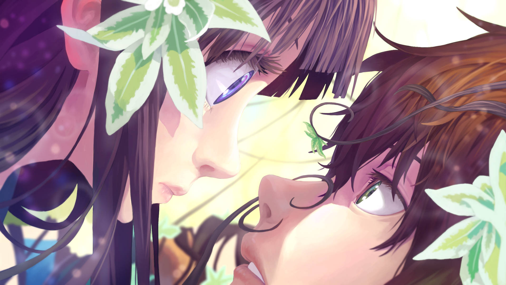 Hyouka Eru And Oreki Close-up Background
