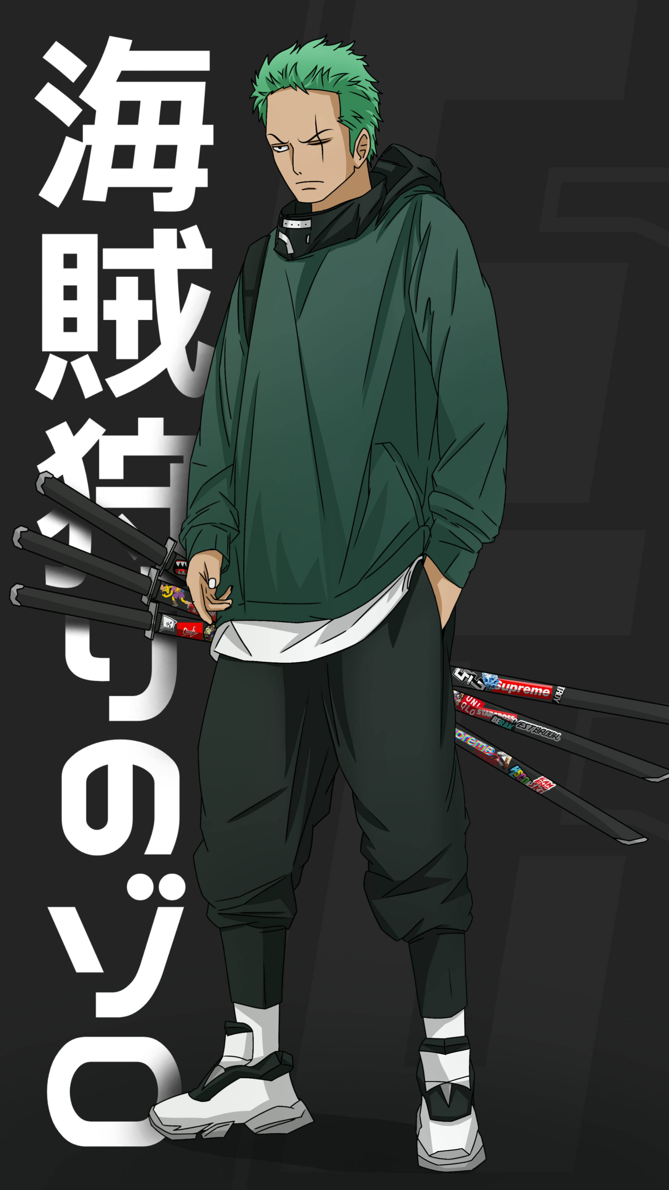 Hypebeast Version Anime Zoro Pfp Background