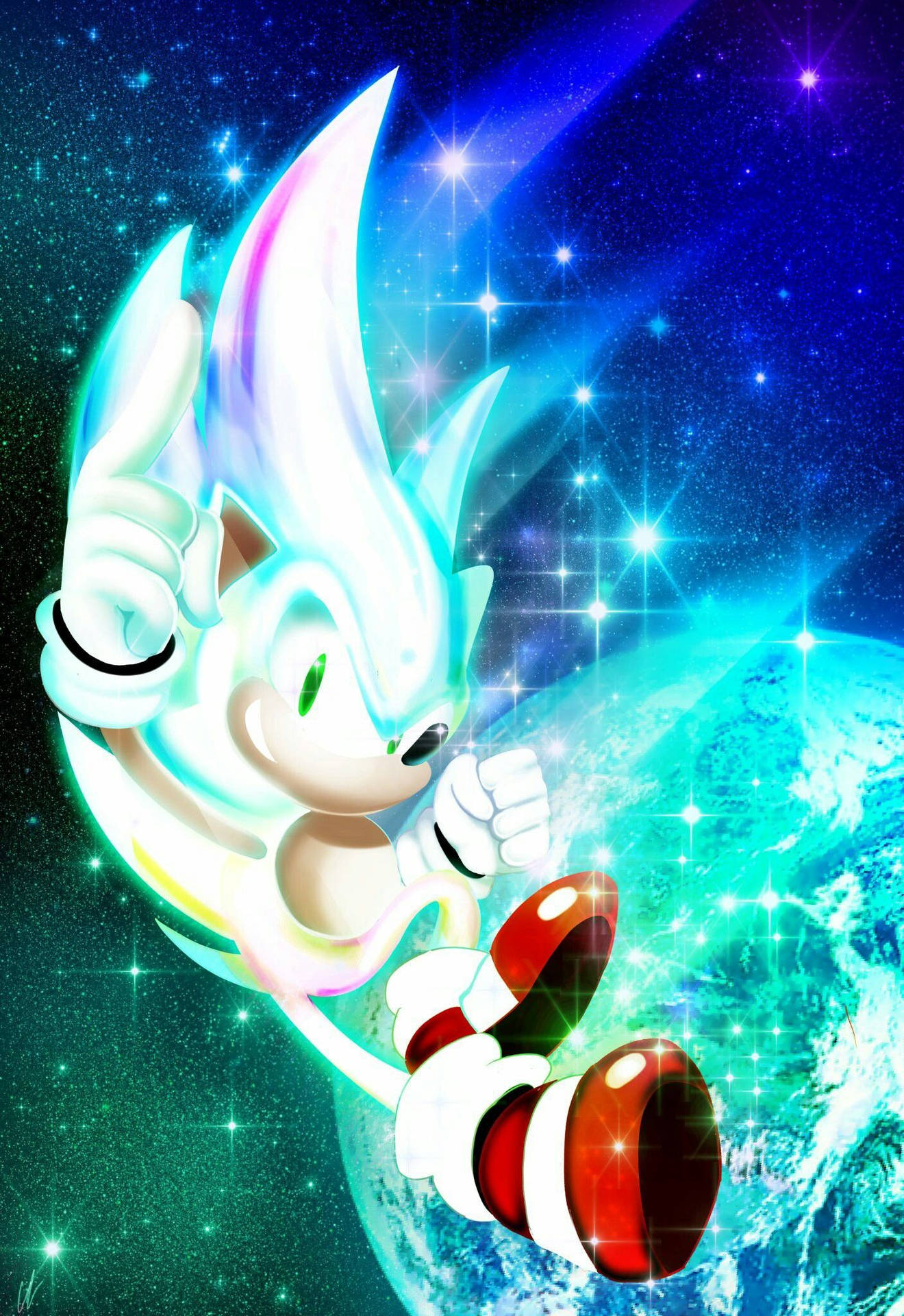 Hyper Sonic Soaring Through The Cosmic Sky Background