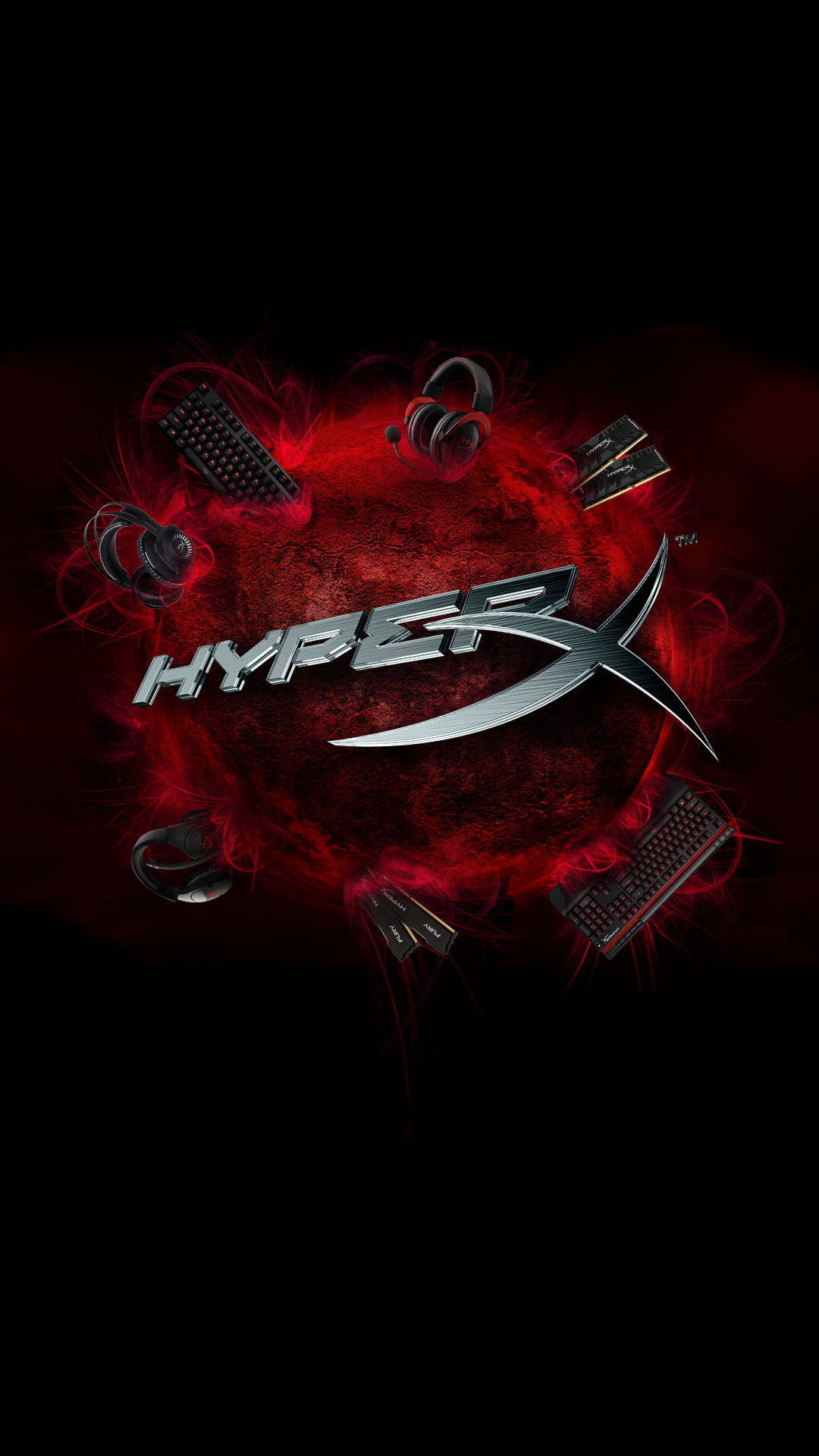 Hyperx Black And Red Gaming Background