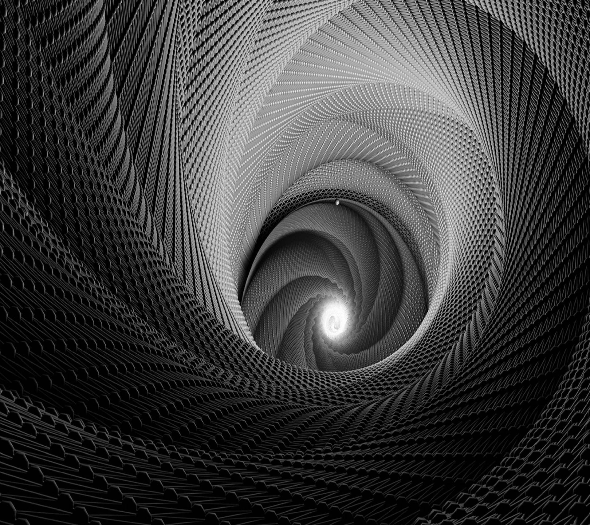 Hypnosis Black And White Tunnel Background