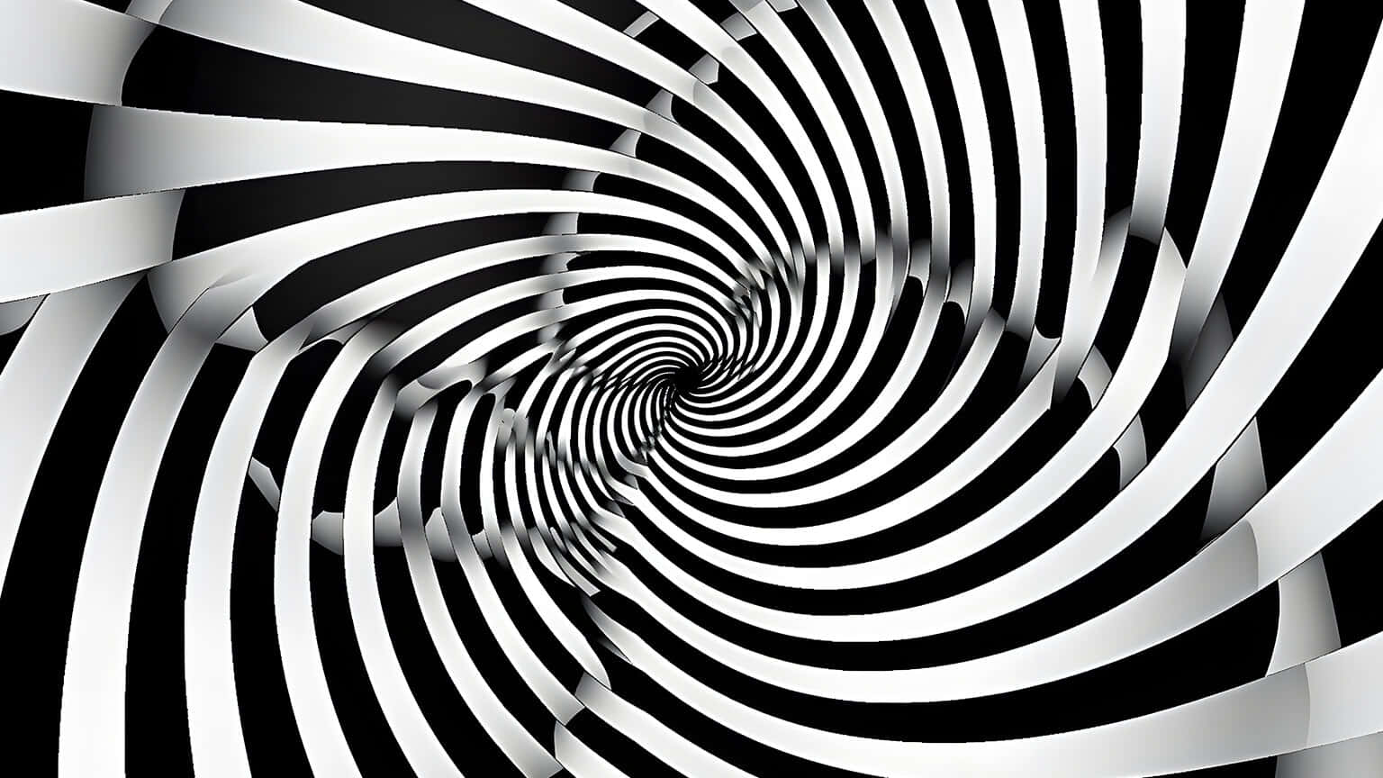 Hypnotic Black White Spiral Background