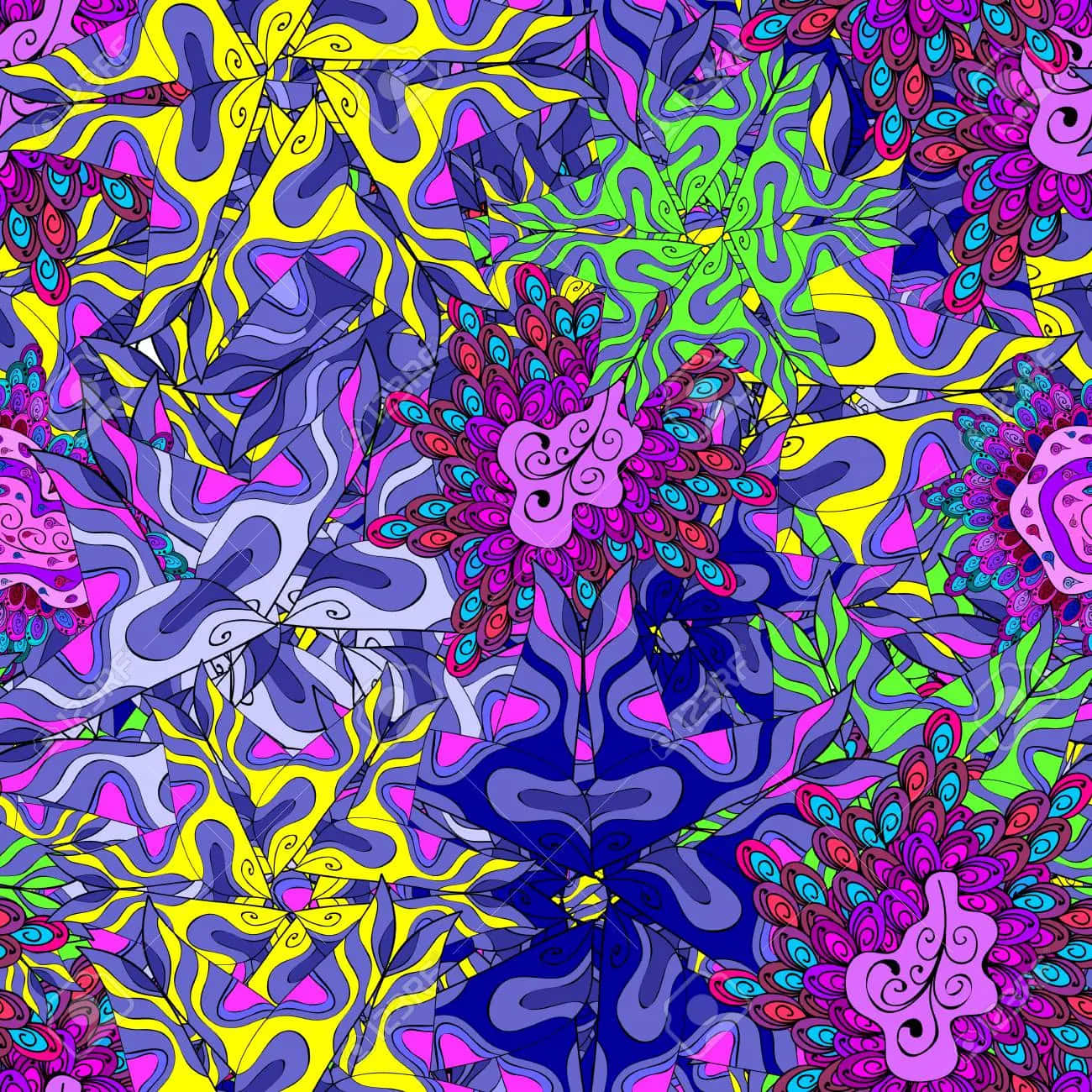 Hypnotic Tender Flowers Background