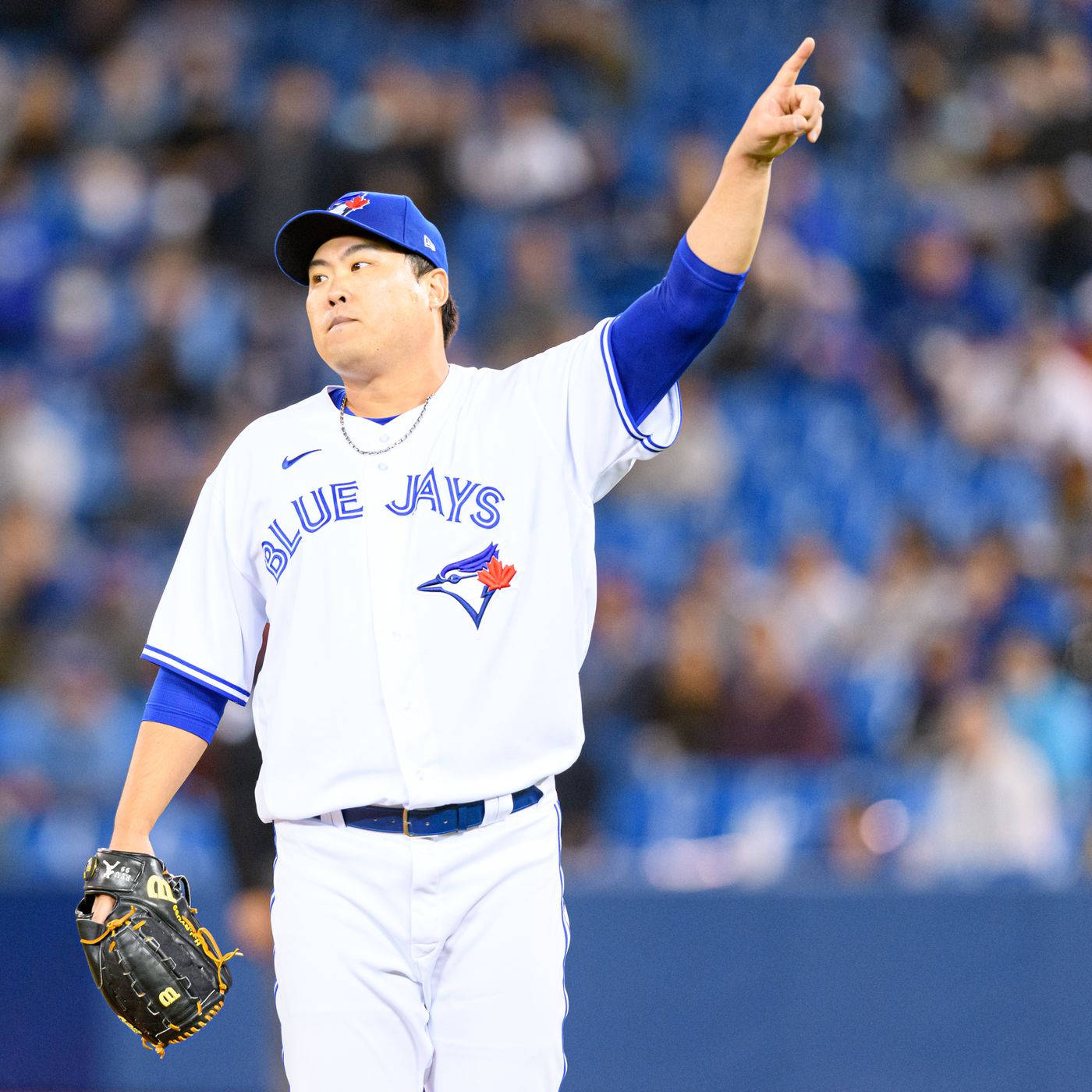 Hyun Jin Ryu Pointing Up