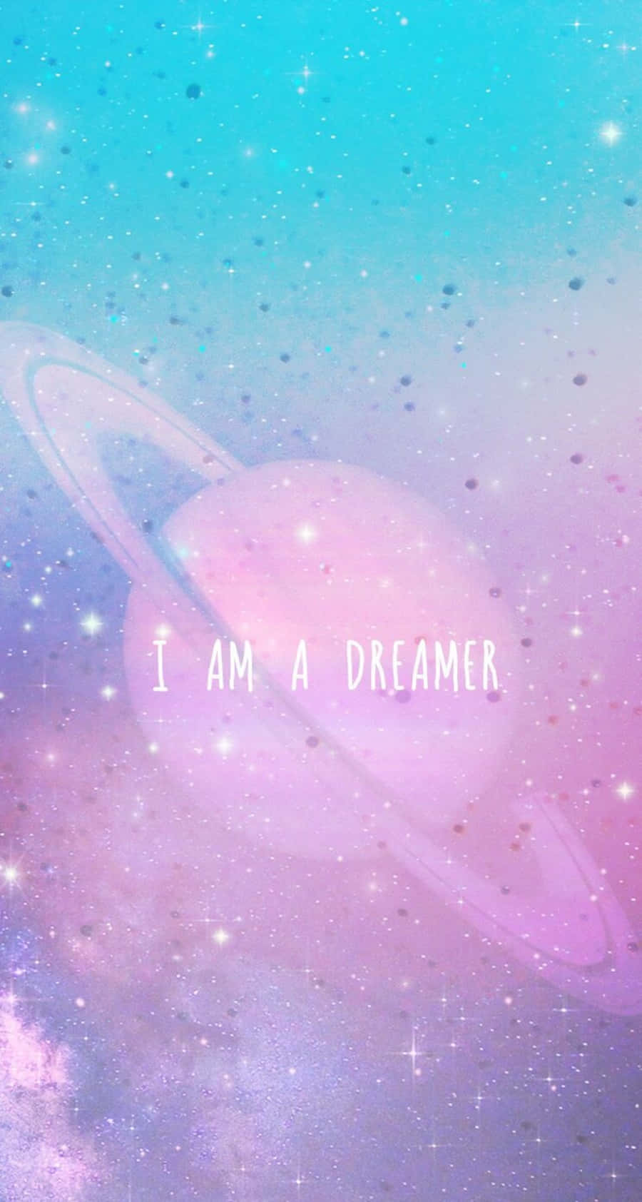 I Am A Dreamer Pink And Blue Aesthetic Background