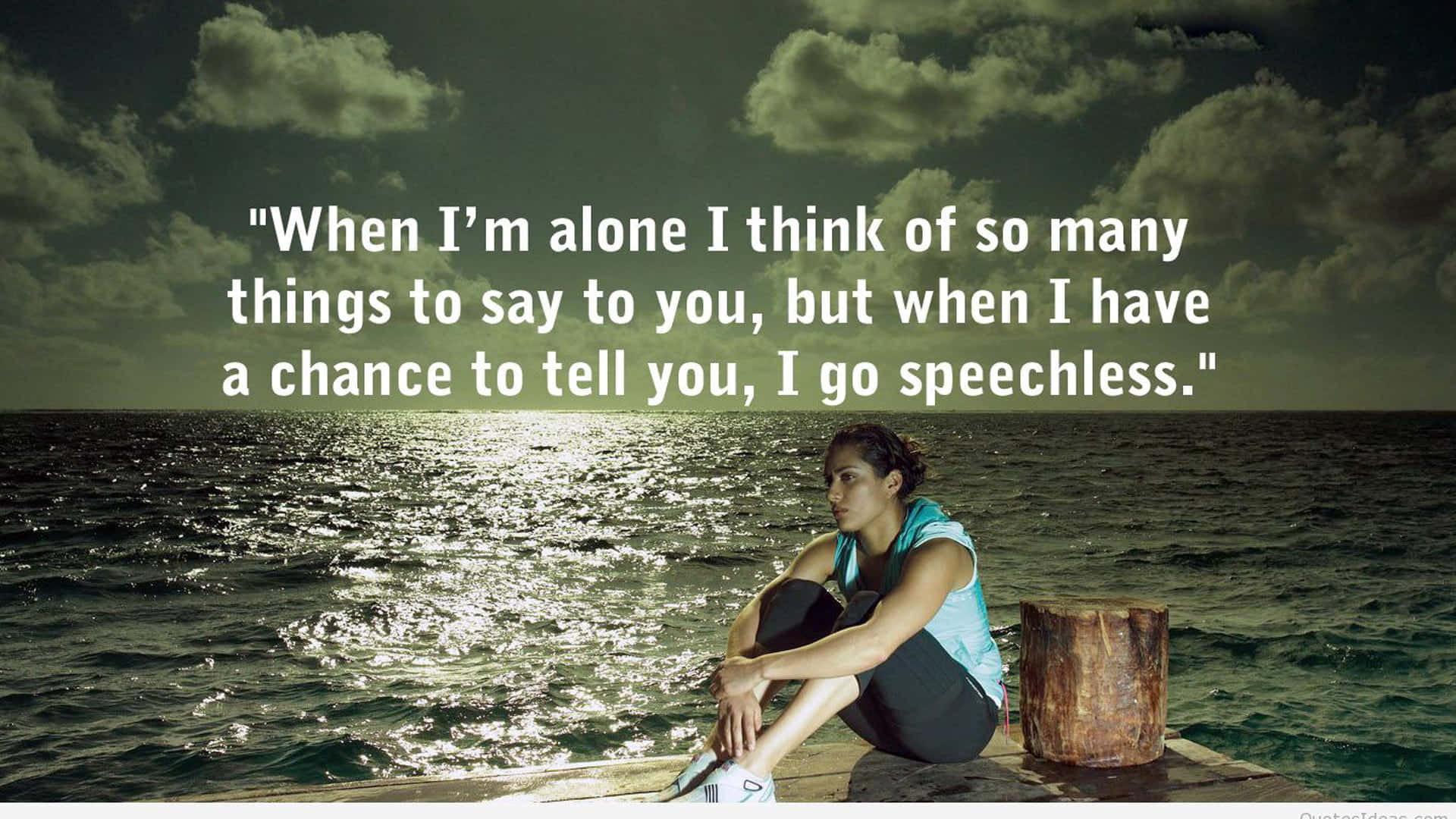I Am Alone Quote Background