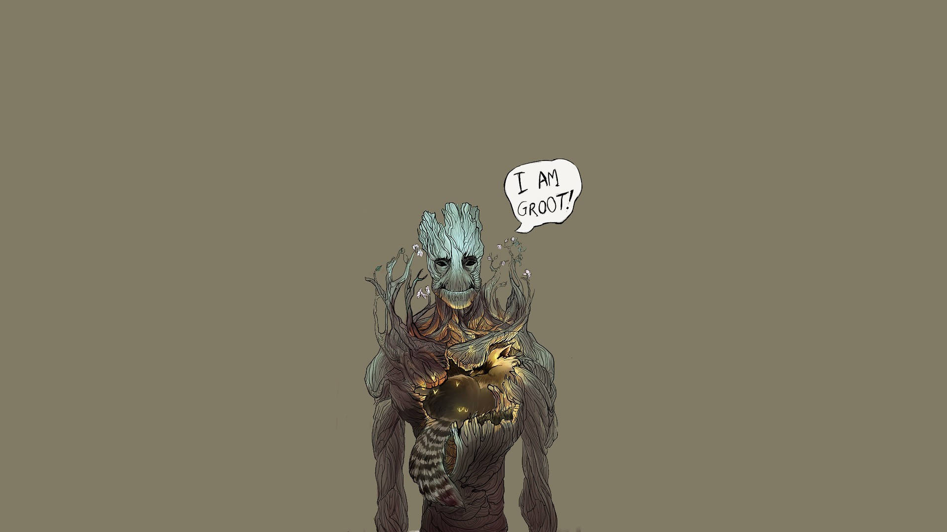 I Am Groot Drawing Background