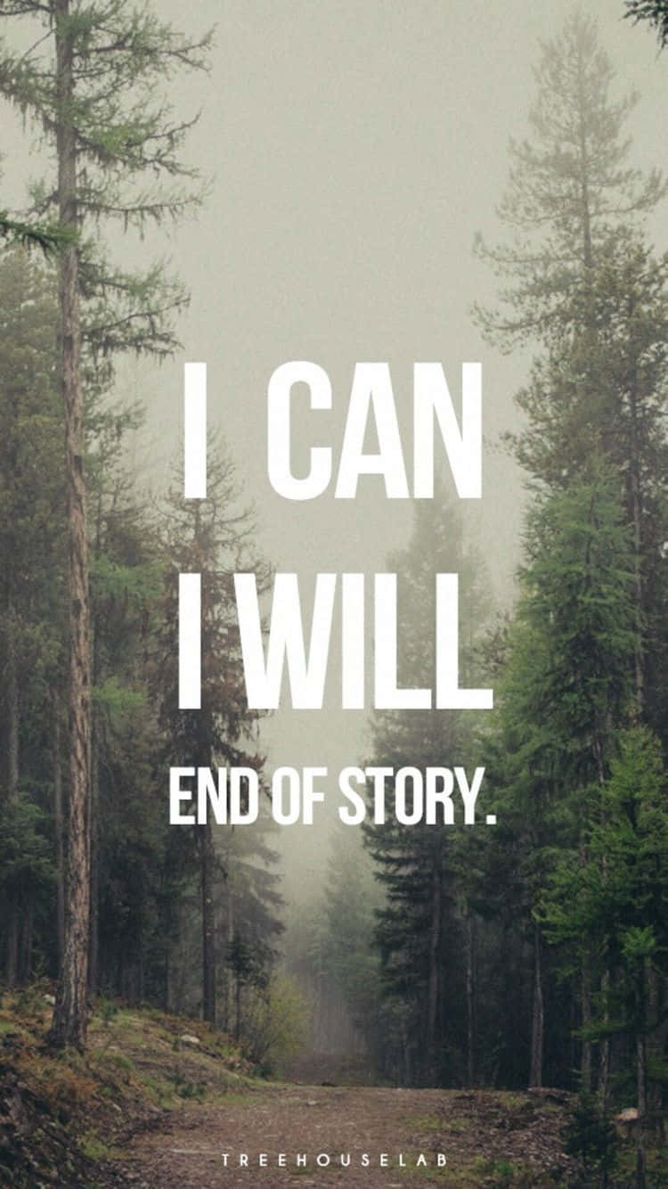 I Can I Will Confidence Quote Background