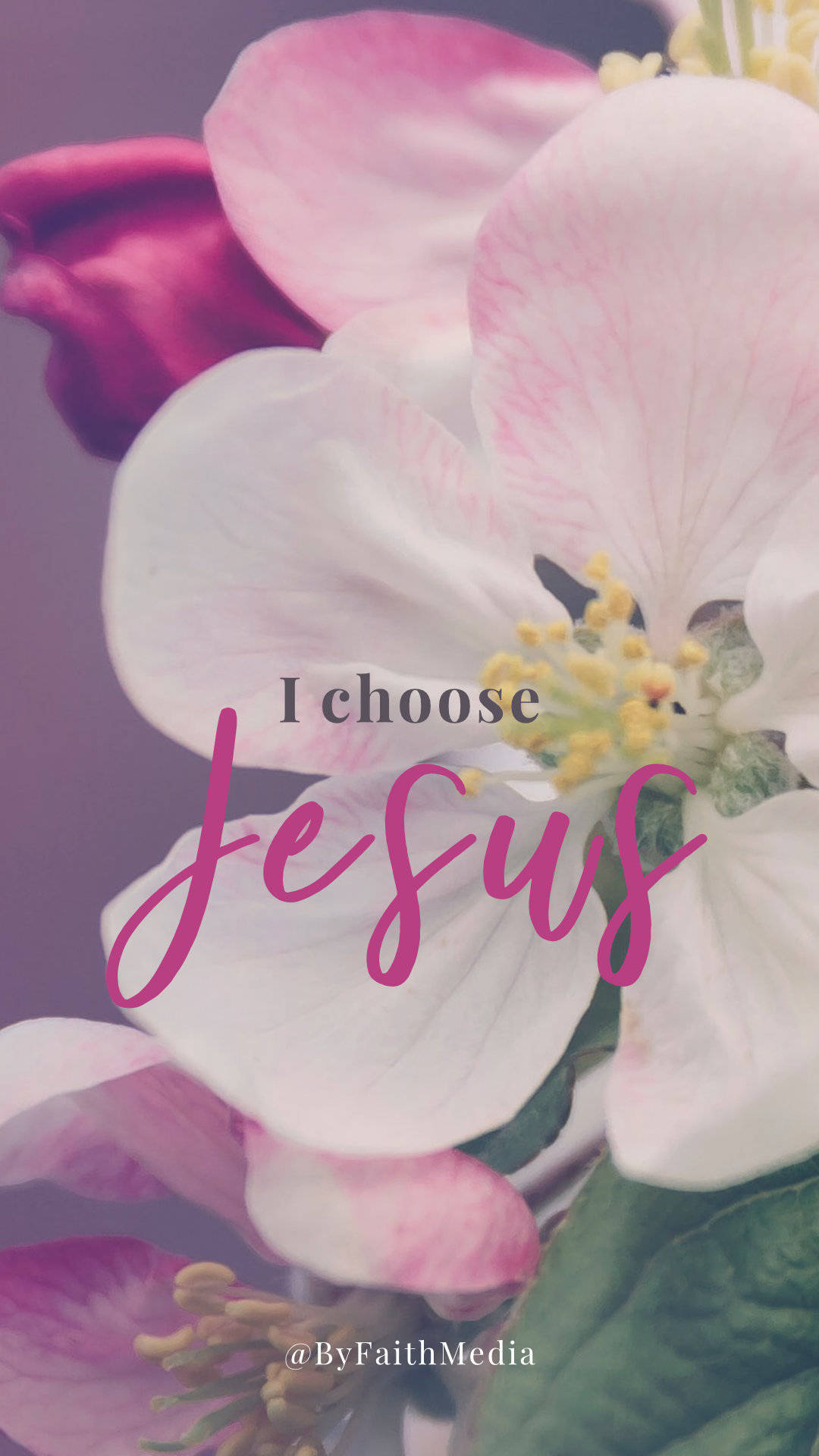 I Choose Jesus Floral Background Background