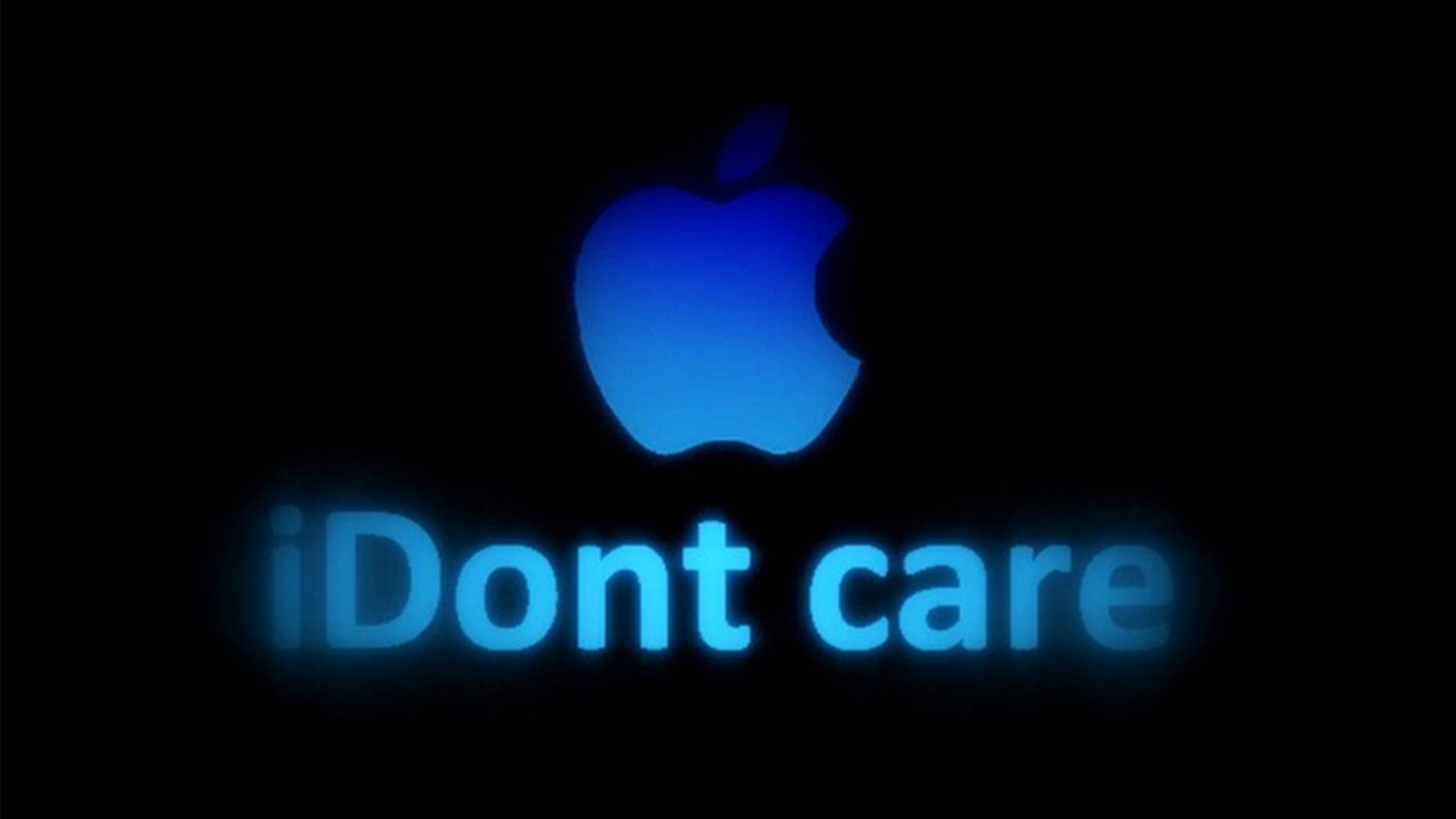 I Don't Care Apple Background