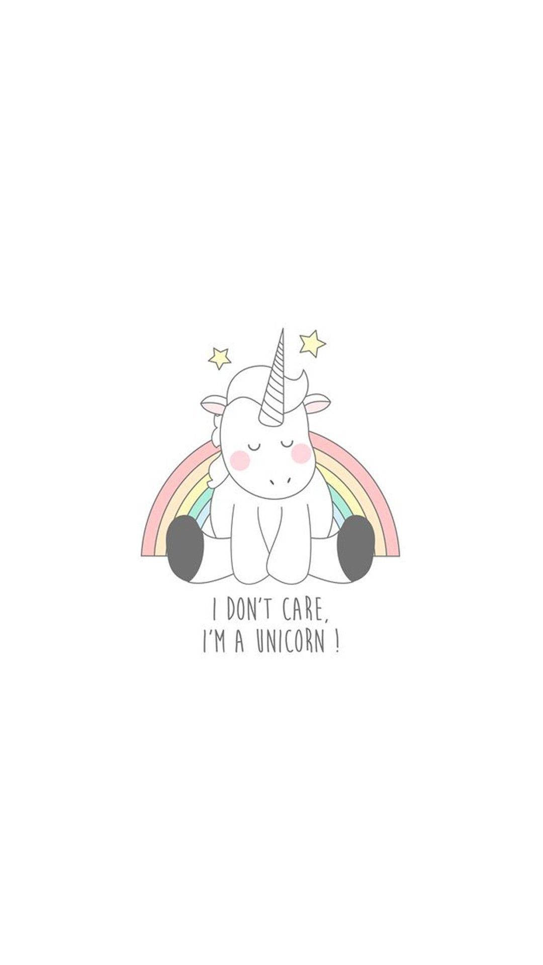 I Don't Care Unicorn Background