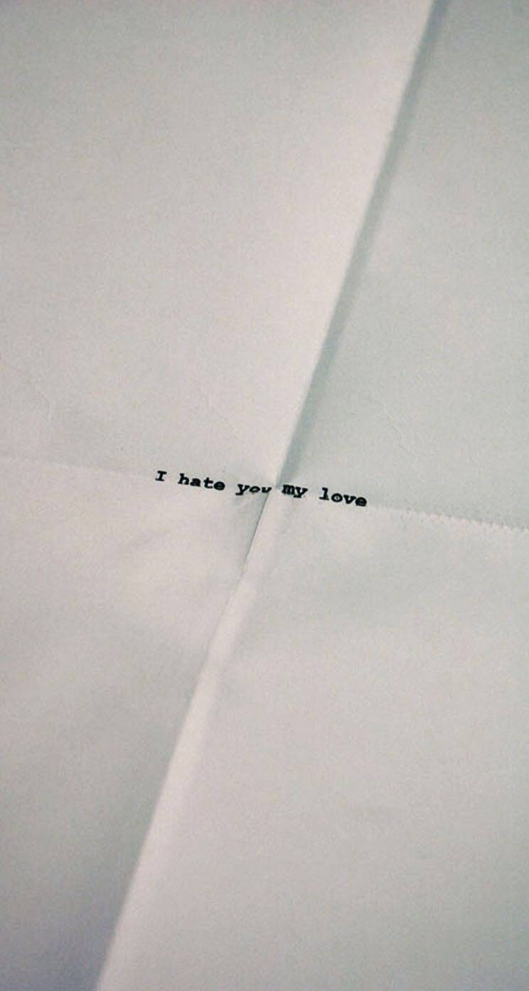 I Hate You My Love Background