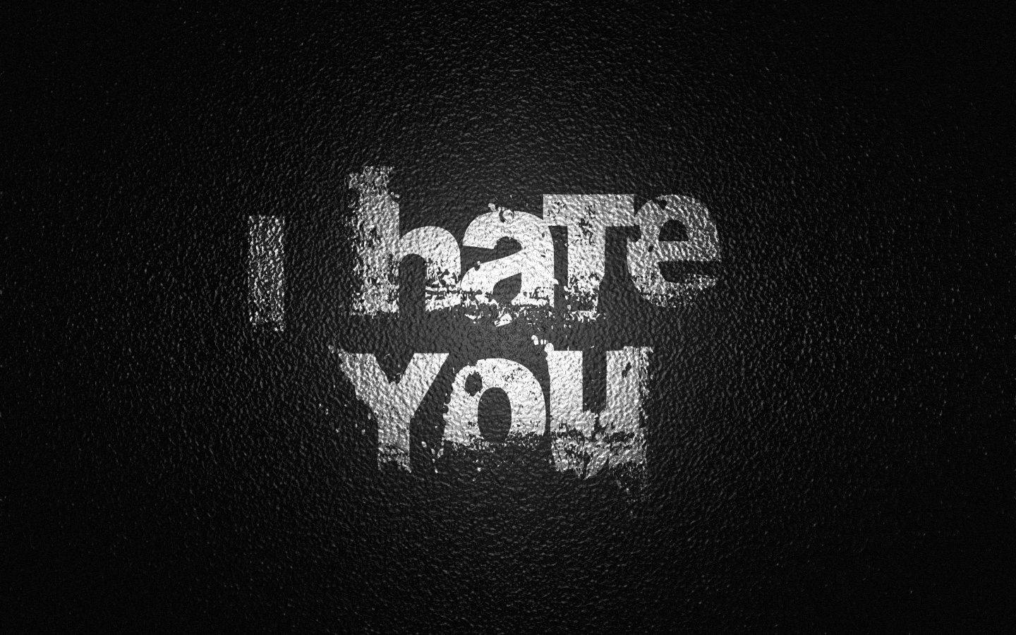 I Hate You With Grungy Design Background