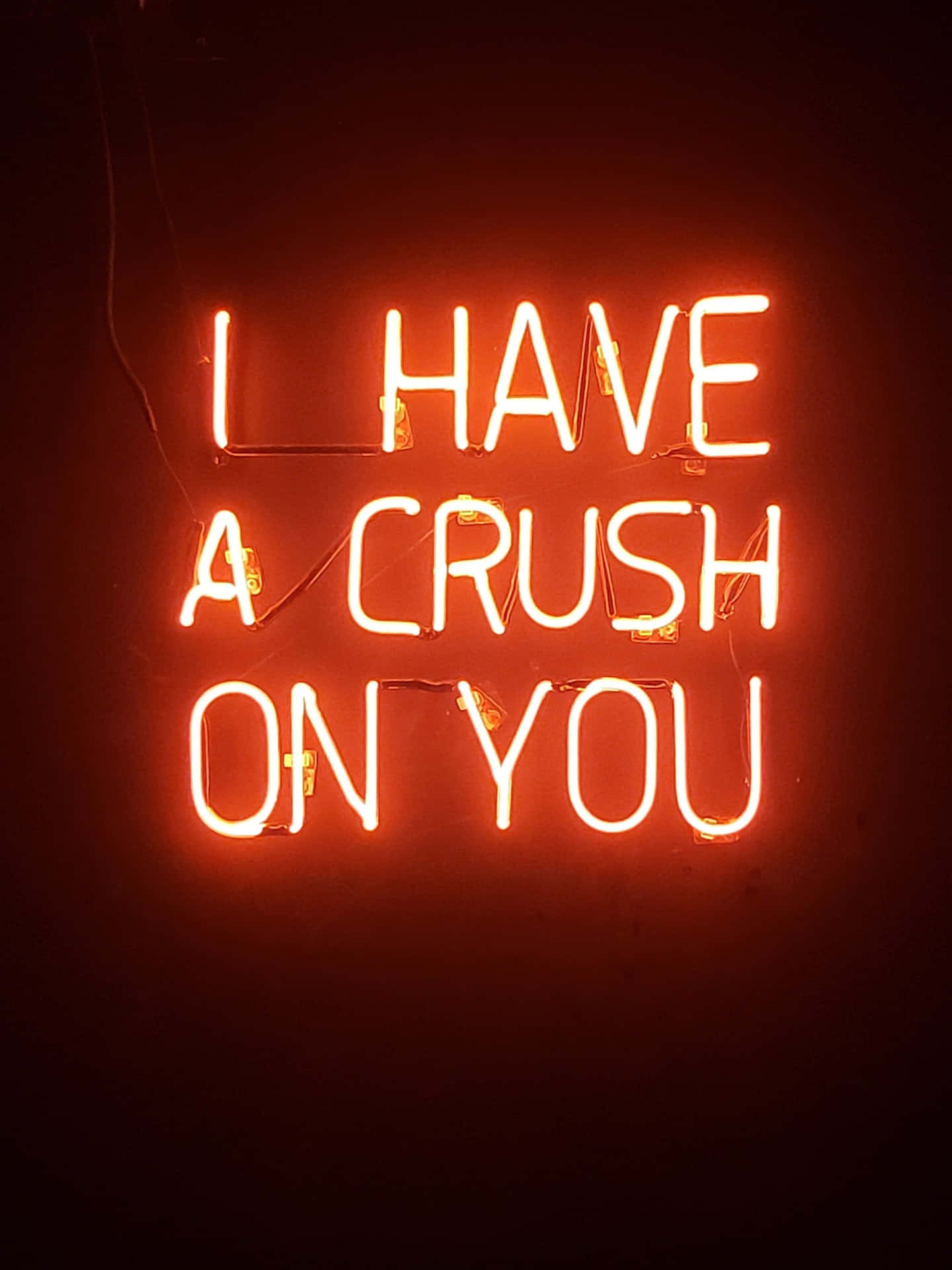 I Have A Crush On You Red Led Light Background