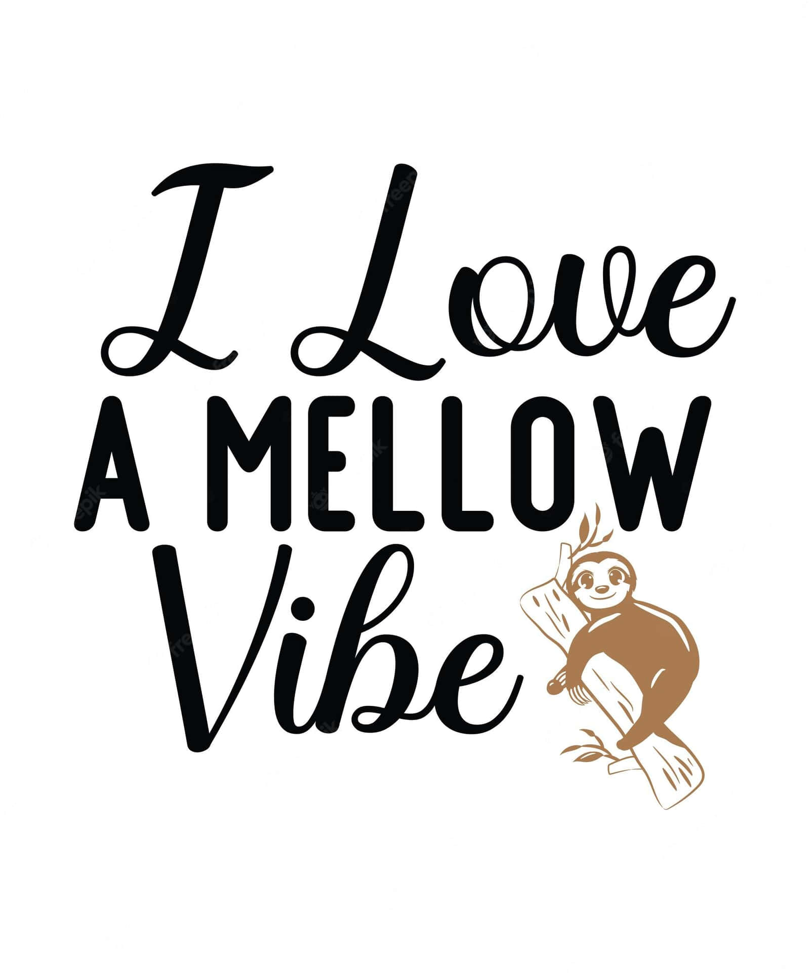 I Love Mellow Vibe Graphics Background