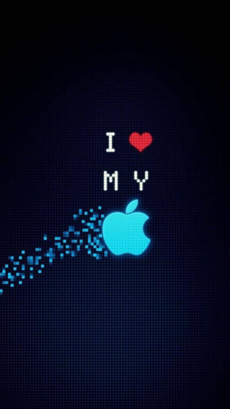 I Love My Apple Logo Iphone Background