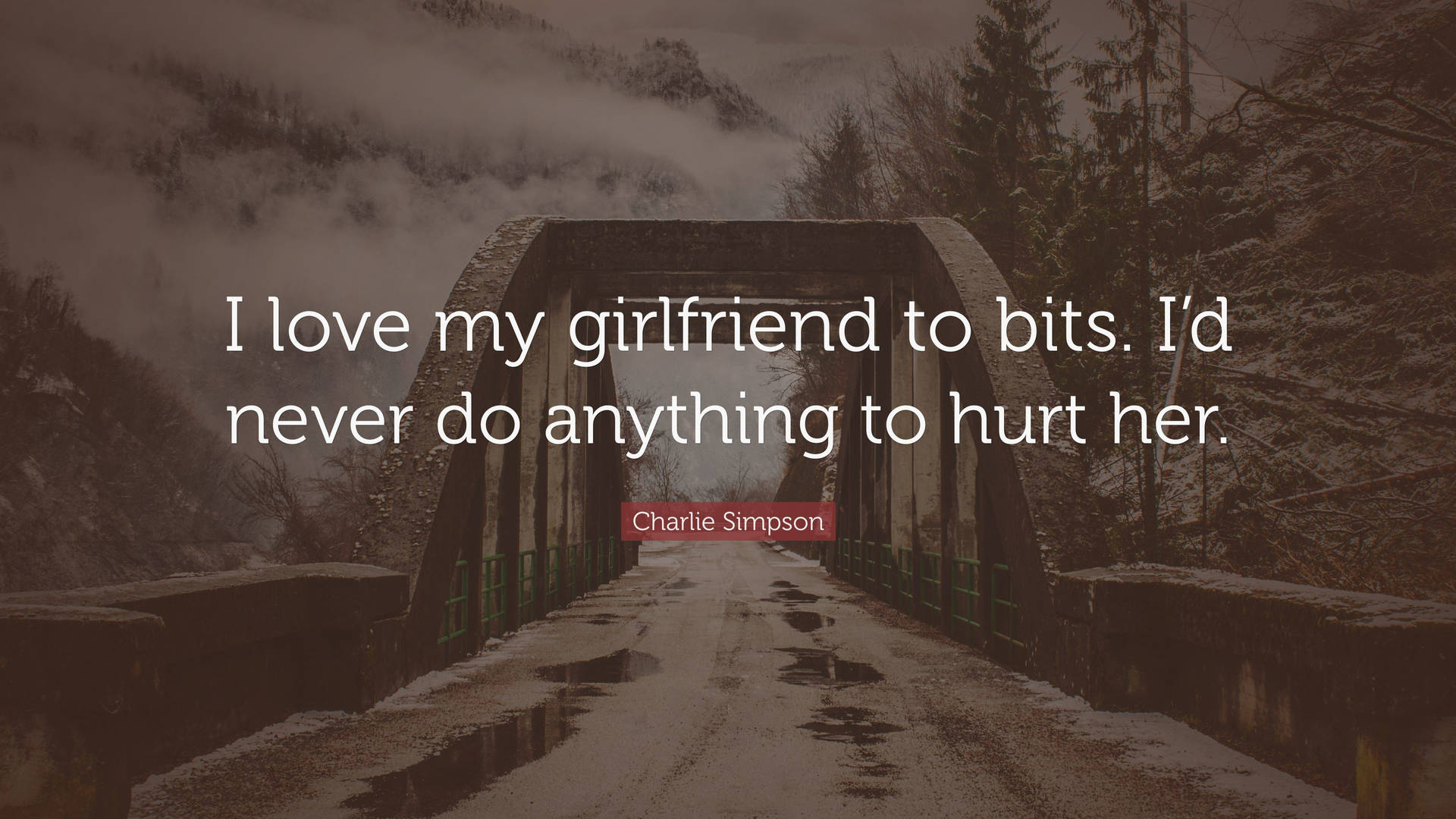 I Love My Girlfriend Cute Quote Background