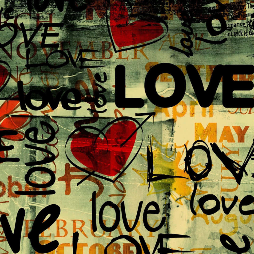 I Love Pfp Months Graffiti Background