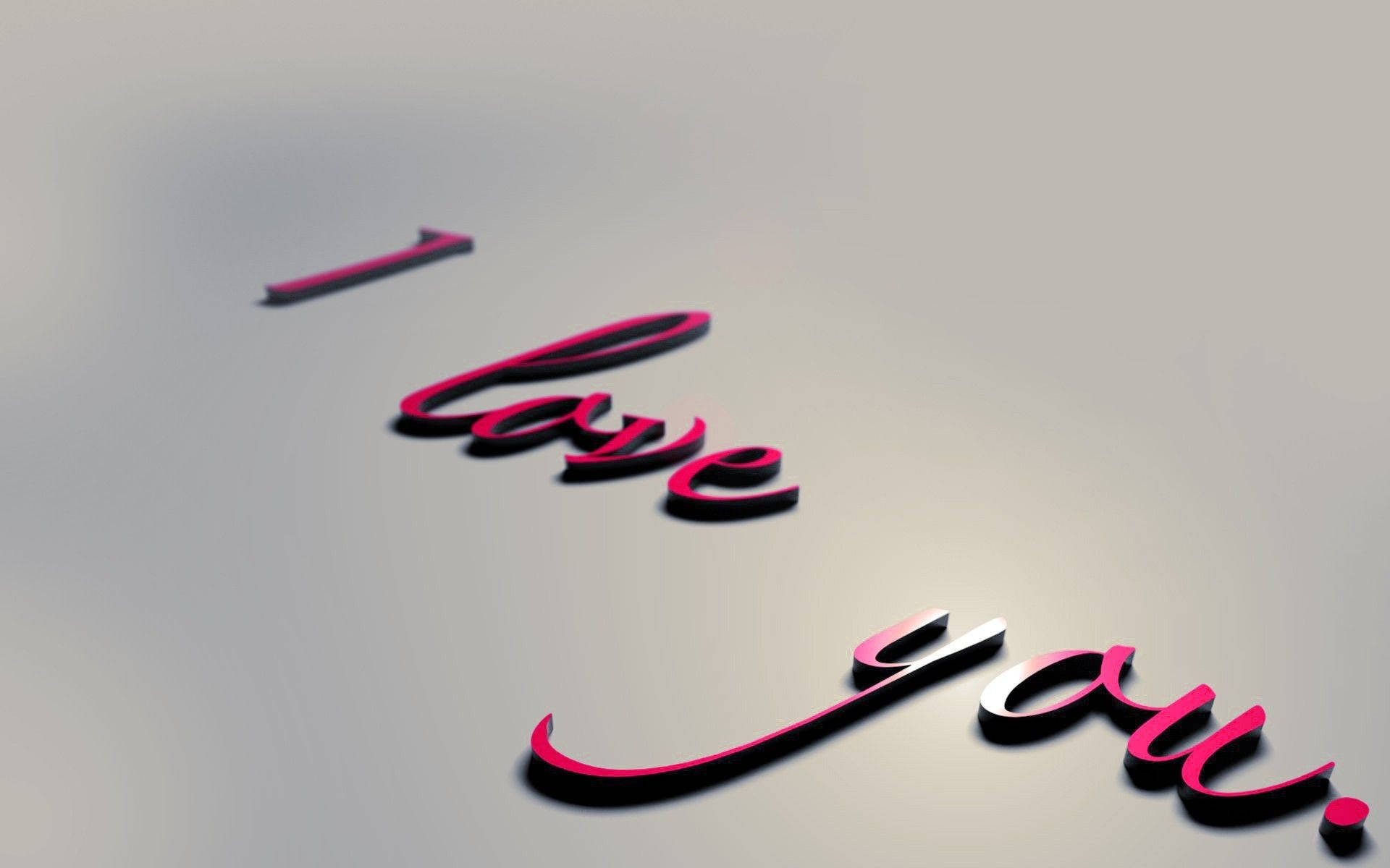 I Love You Aesthetic Metal Letters Background