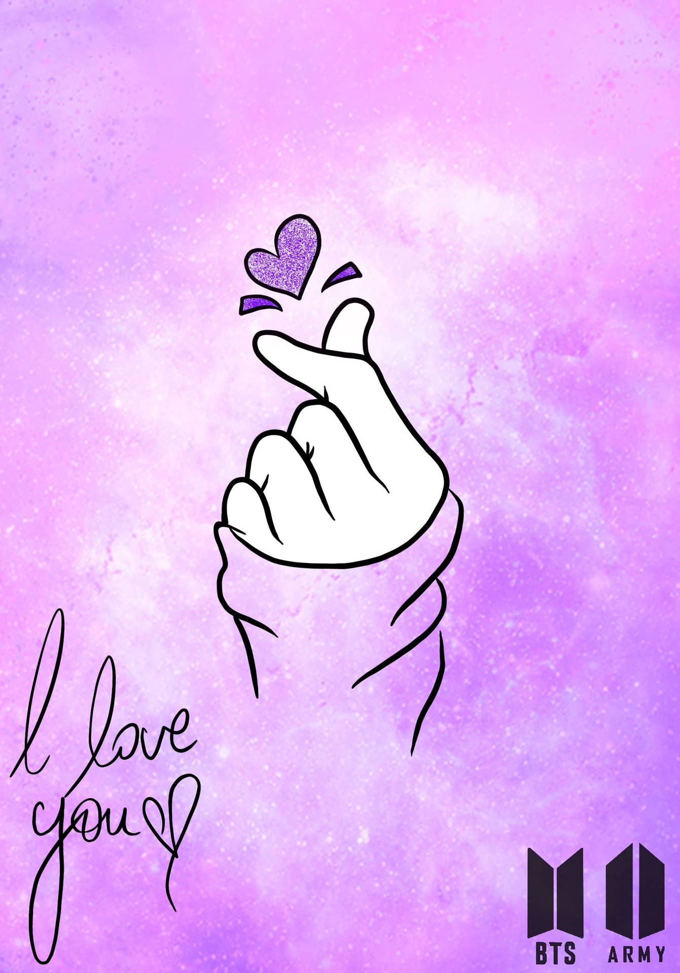 I Love You Bts Army Girl Background