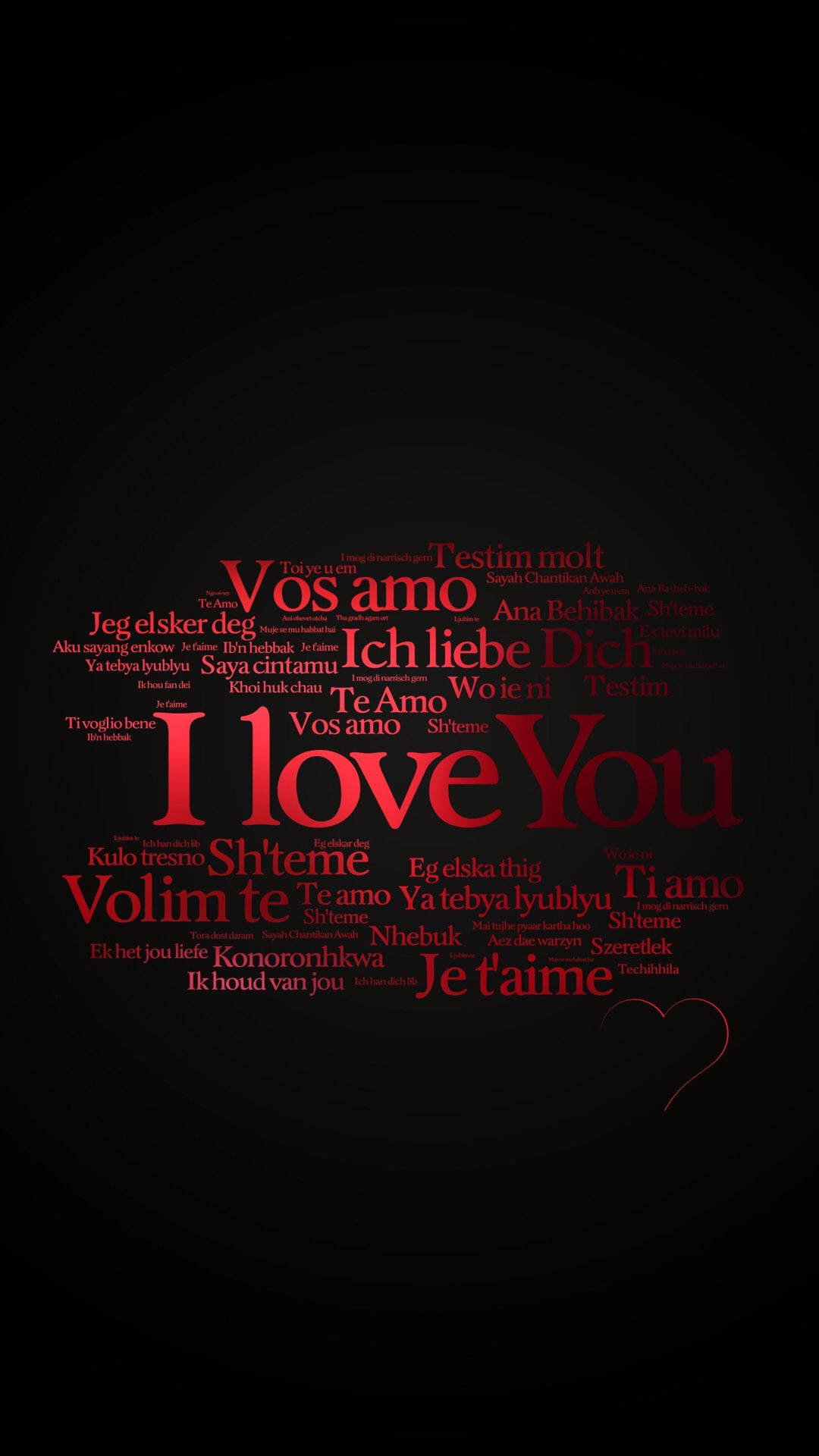 I Love You In Different Languages Background