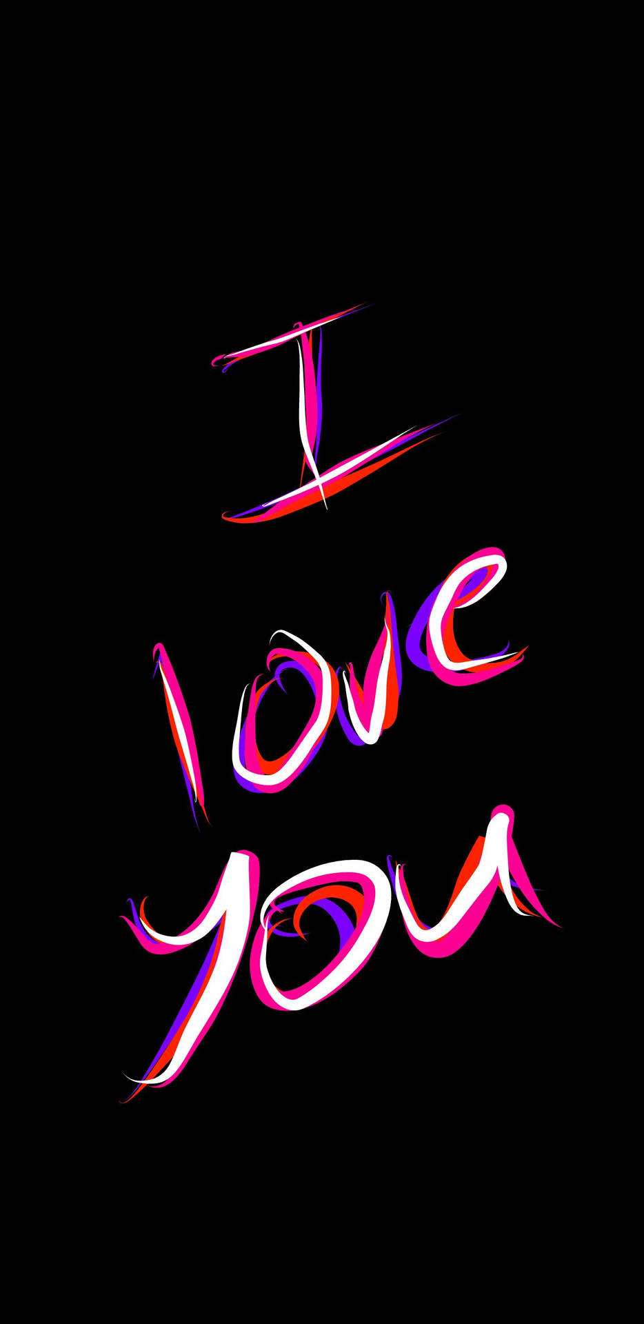 I Love You Neon Art Background