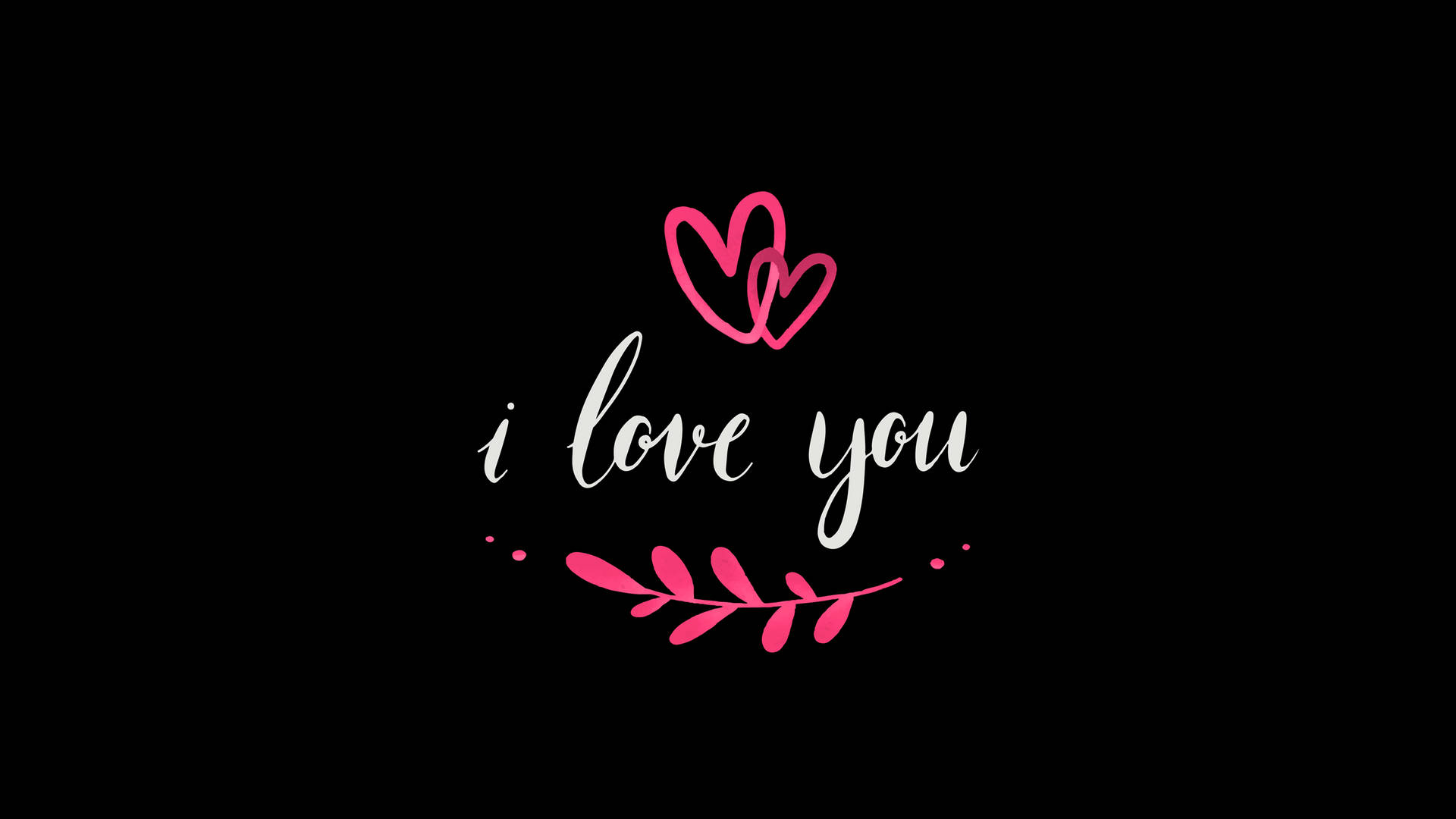 I Love You Pink Hearts Background