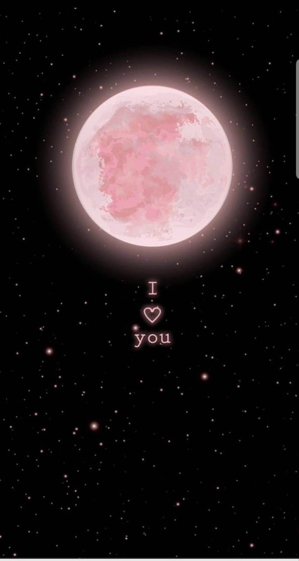 I Love You Pink Moon Background