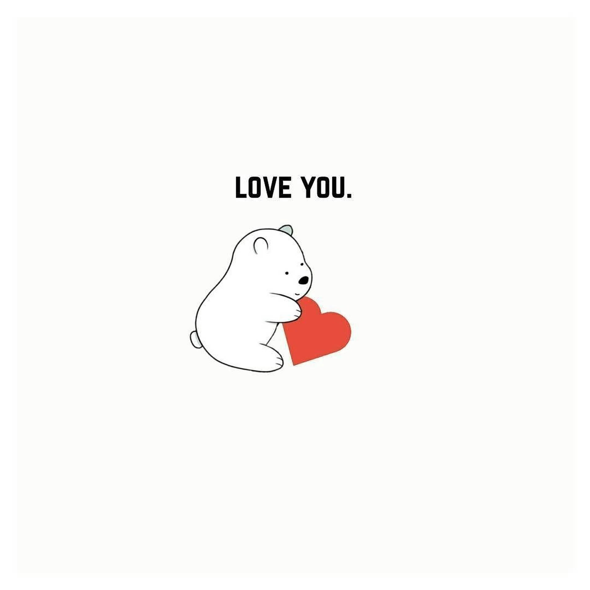 I Love You Polar Bear Background