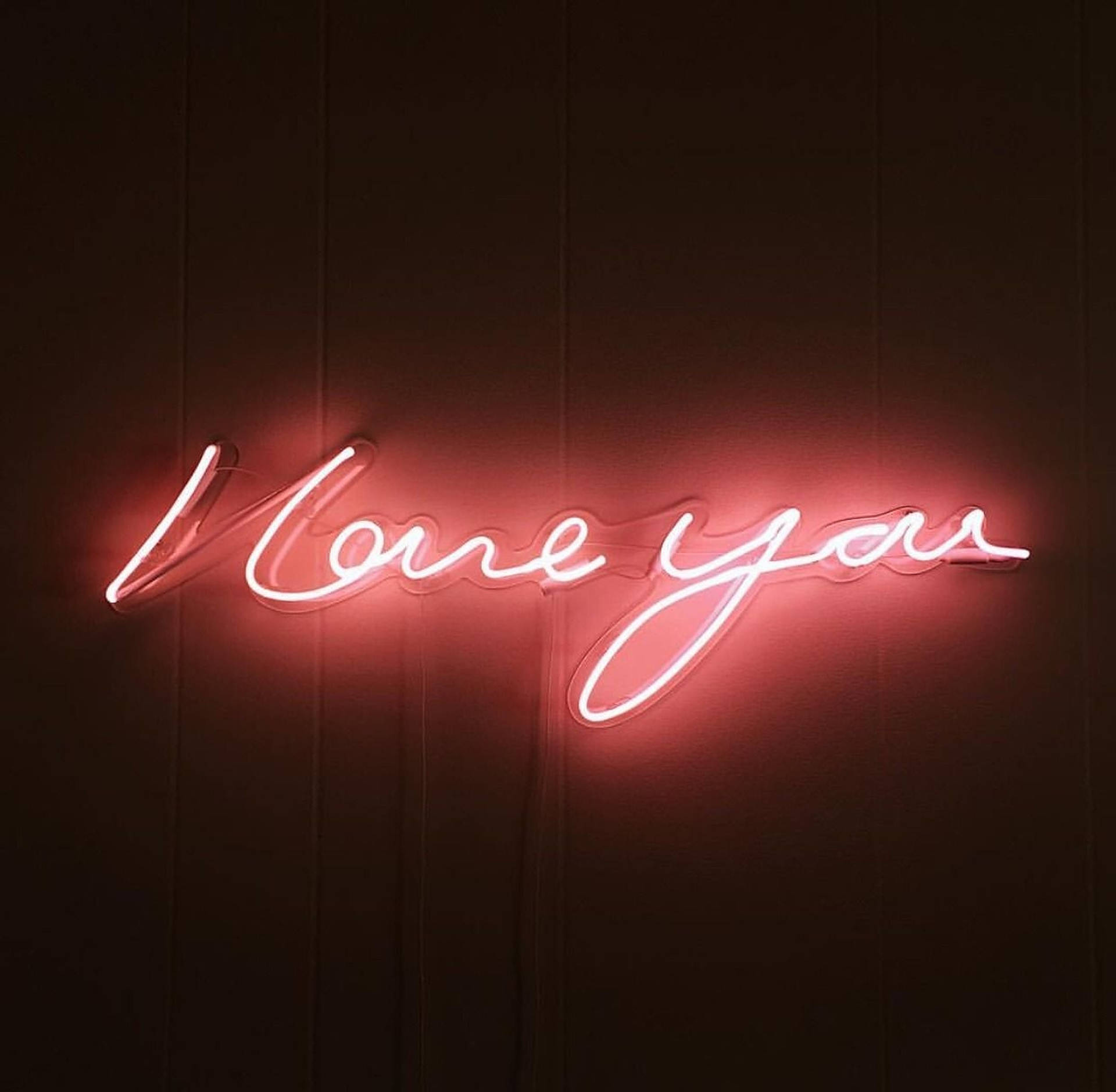 I Love You Red Neon Light Background