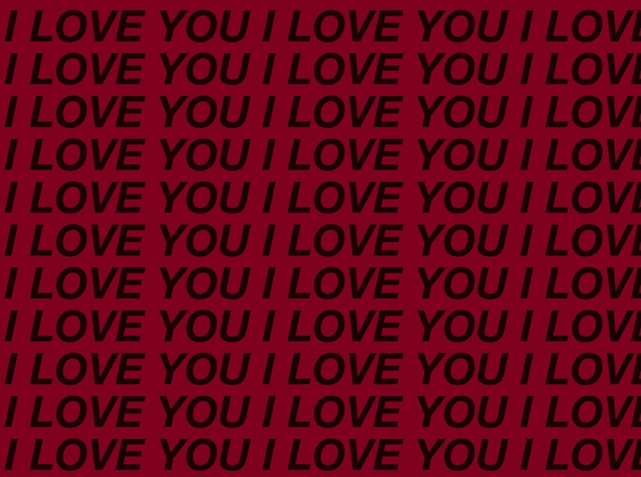 I Love You Red Pattern Background