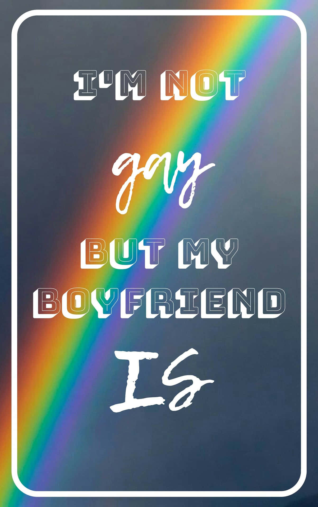 I'm Gay Cute Saying Background