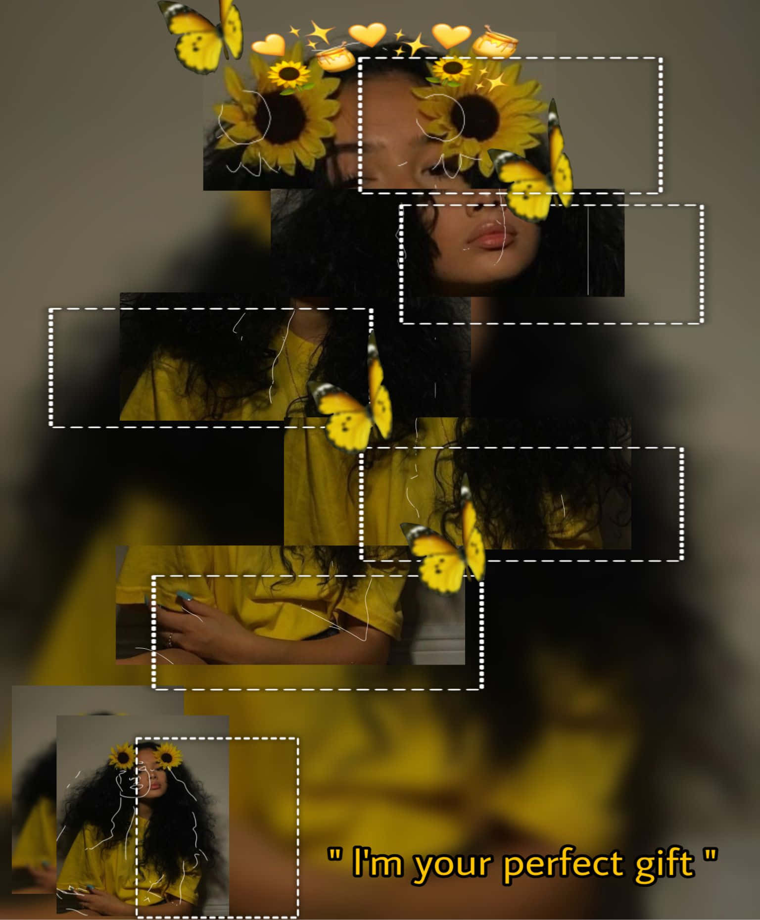 I'm Your Perfect Gift Yellow Baddie Background