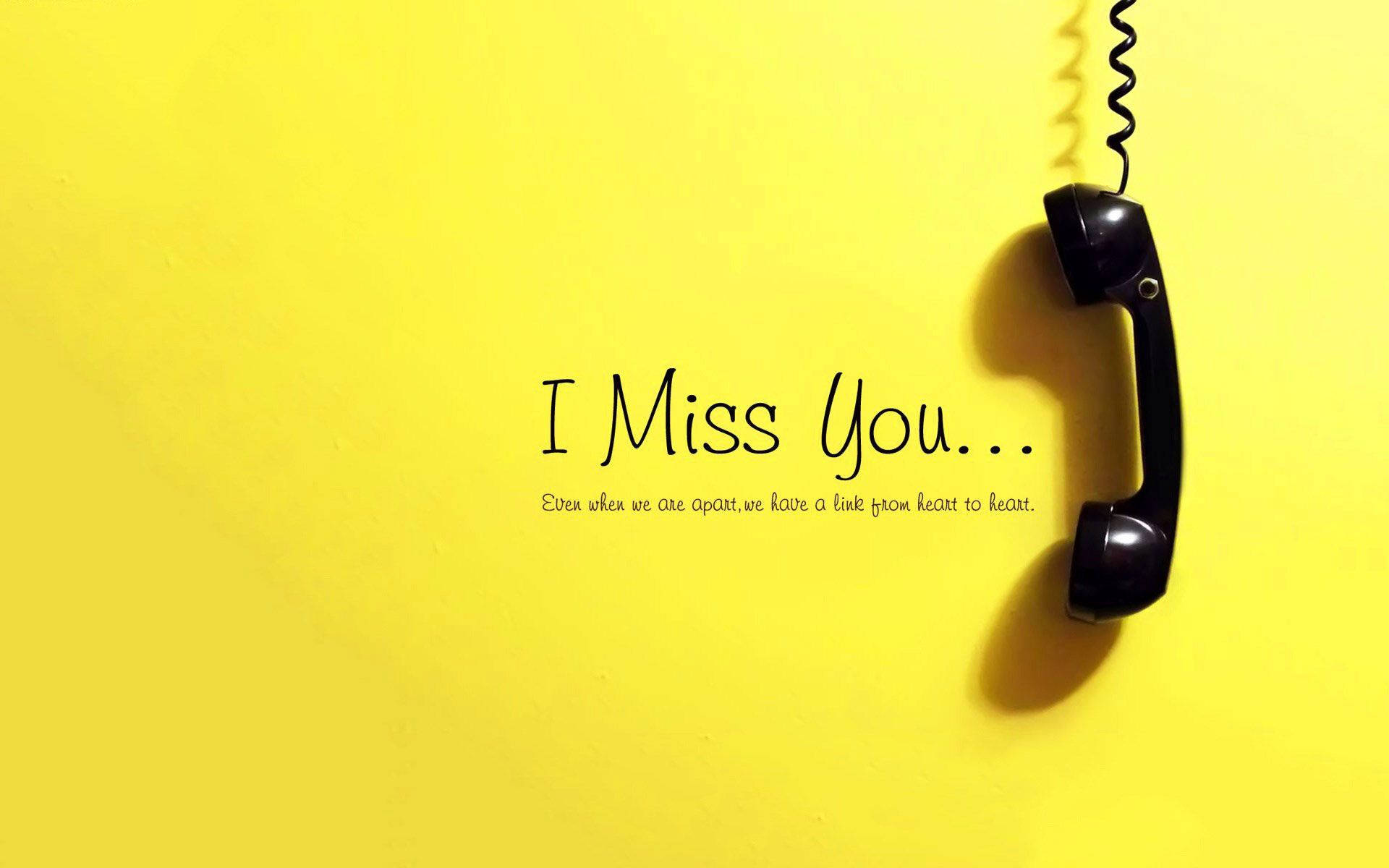 I Miss You Hanging Telephone Background
