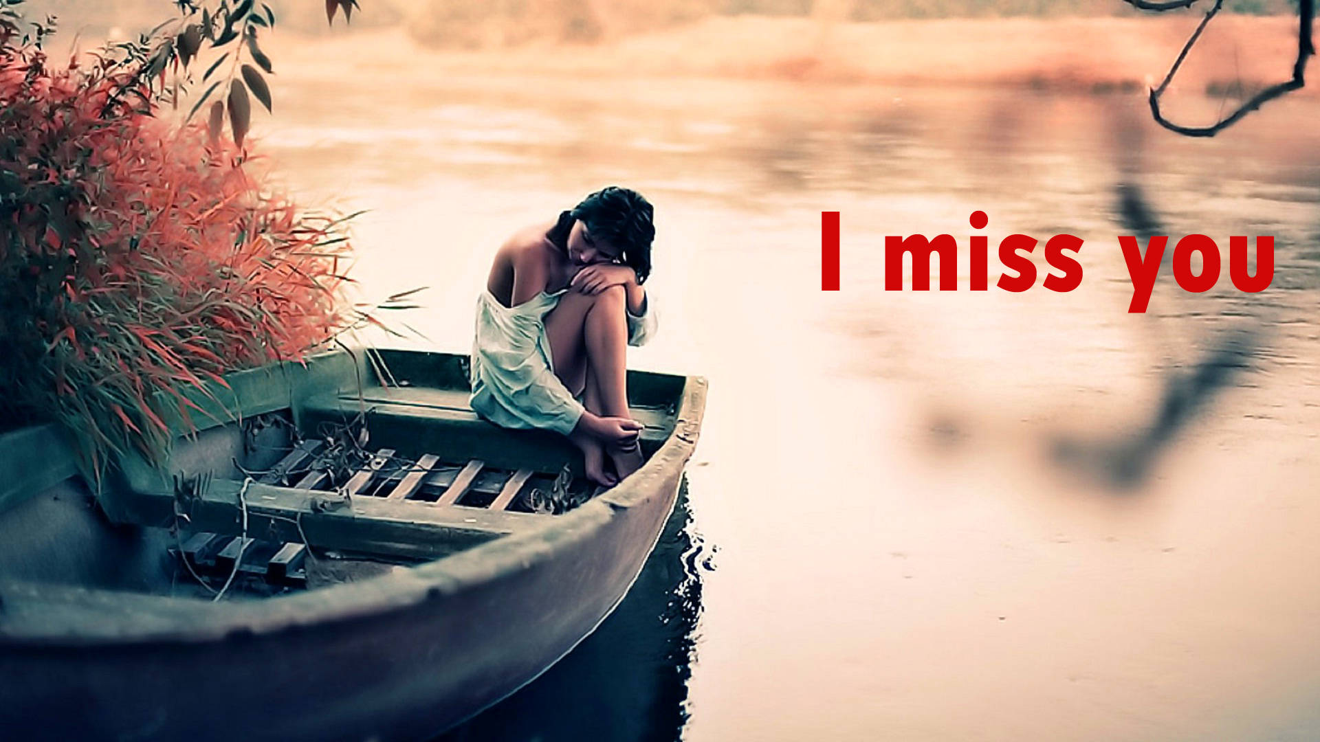 I Miss You In River Background