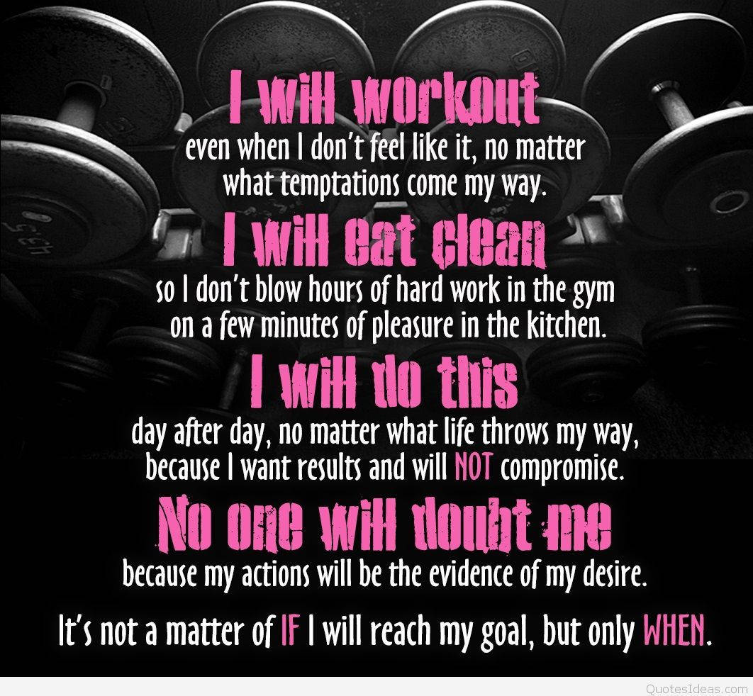 I Will Work Out Fitness Motivations Background