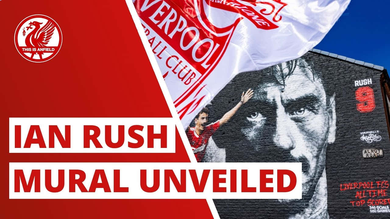Ian Rush Football Mural Unveiled Poster Background
