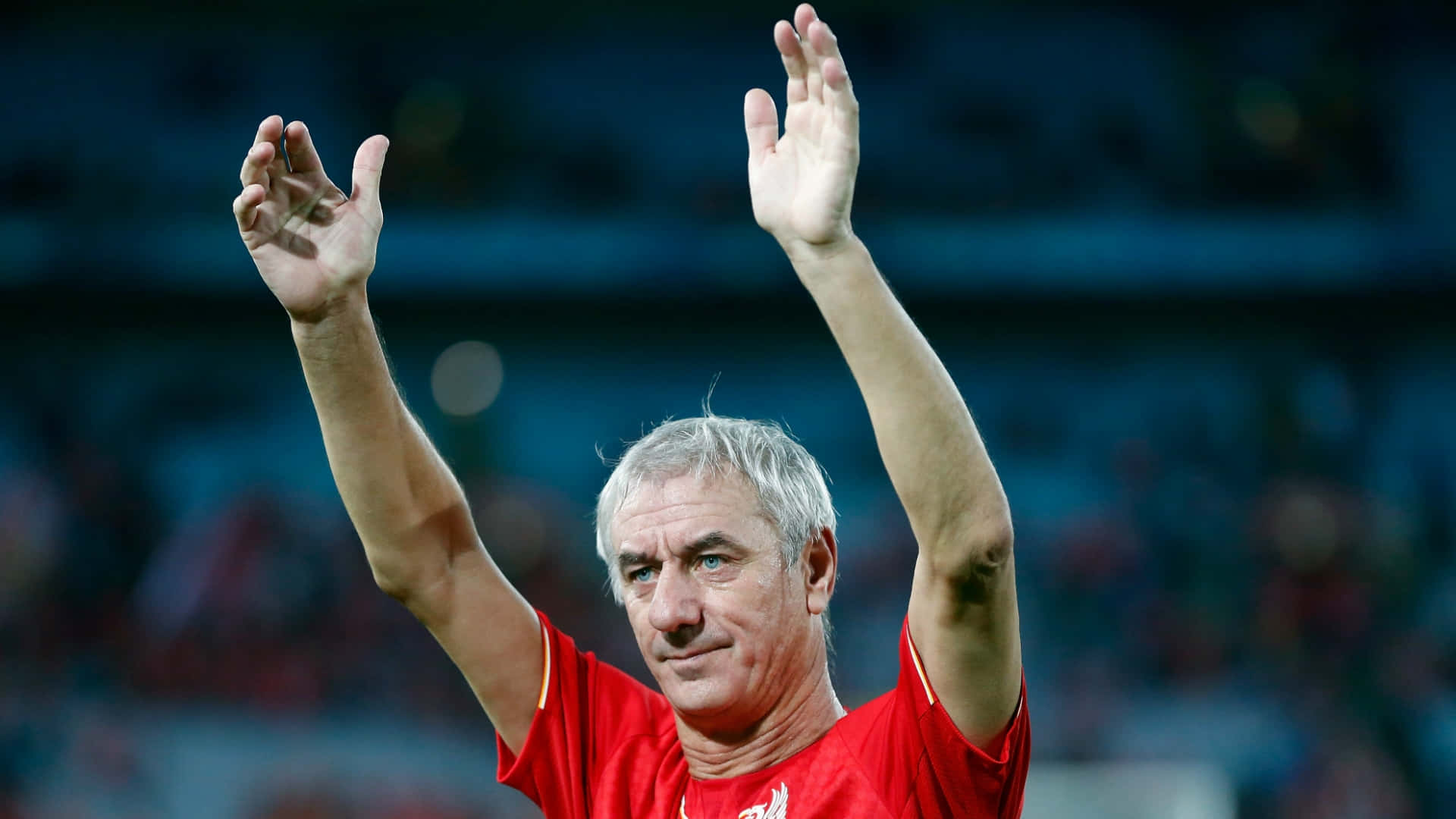 Ian Rush Hand Waving Liverpool Fc Photography Background