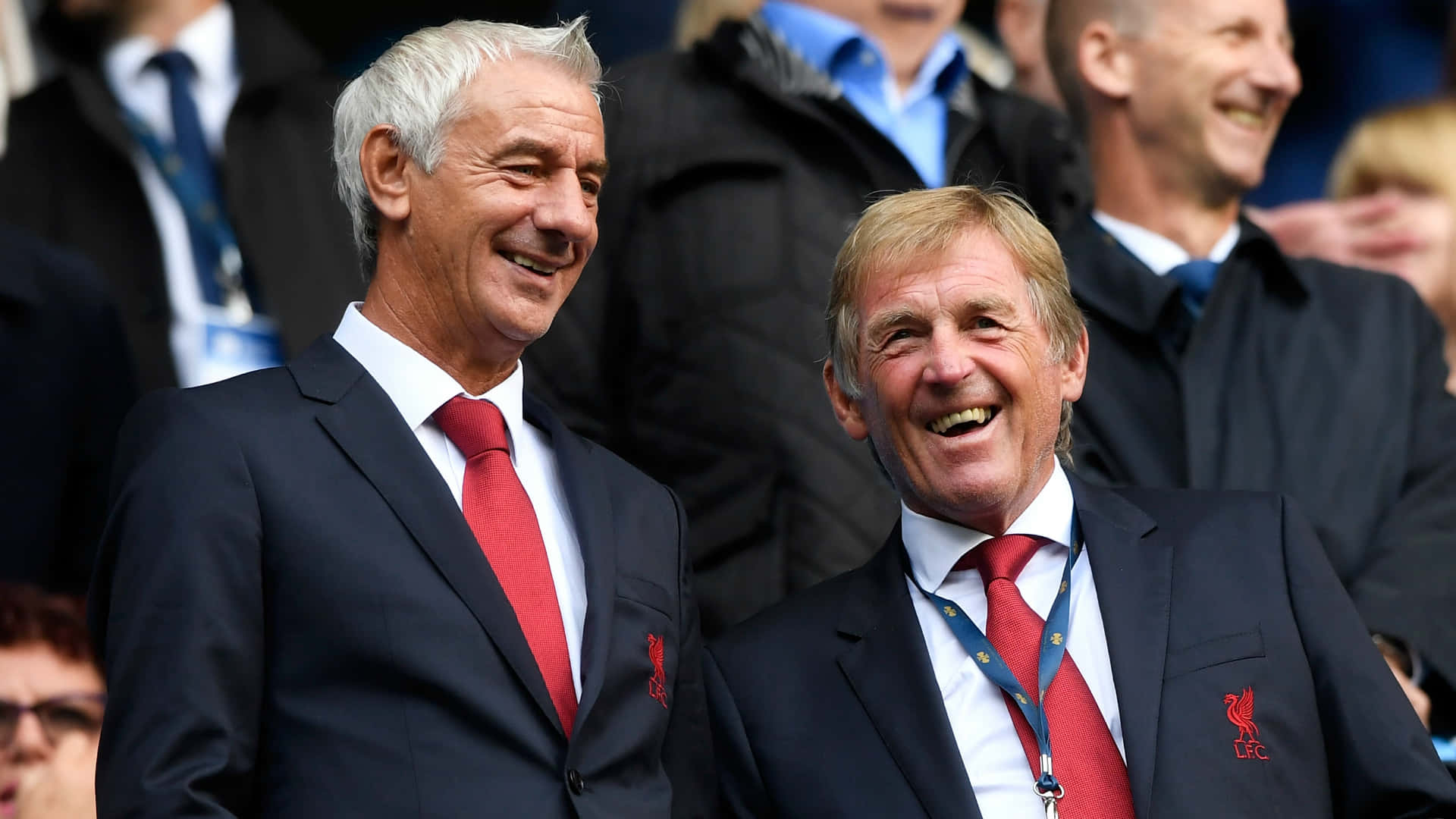 Ian Rush Kenny Dalglish Laughing Candid Photo Background
