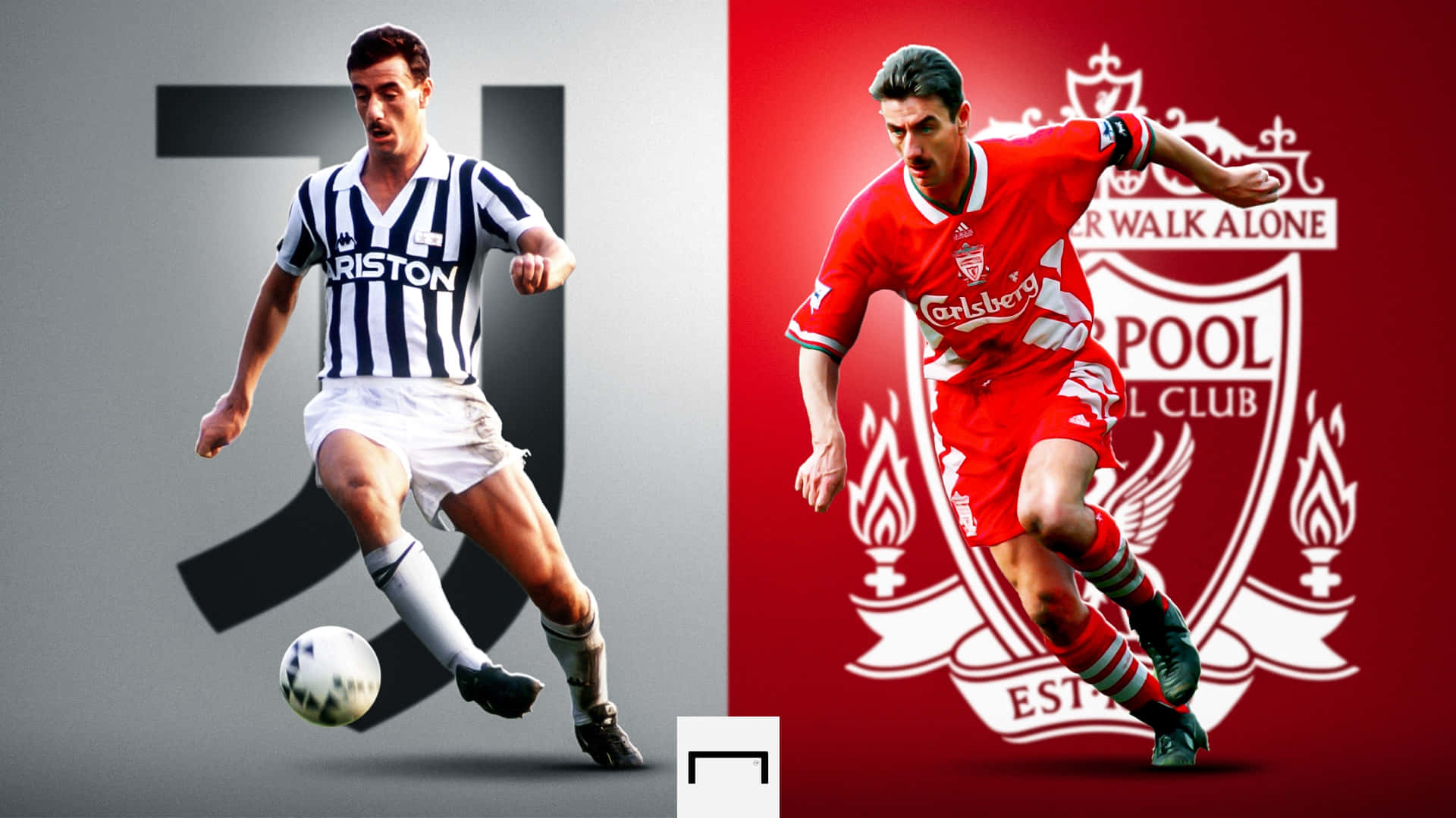 Ian Rush Liverpool Fc Juventus Photo Collage Background