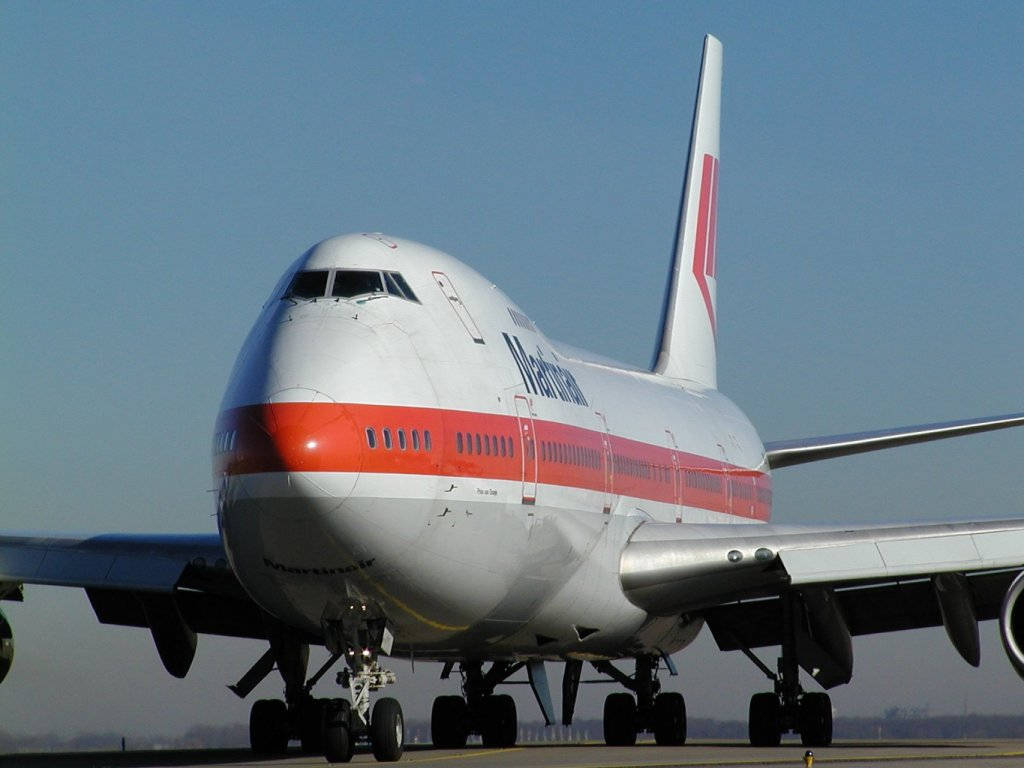 Iberia Airlines Airplane Front View Background