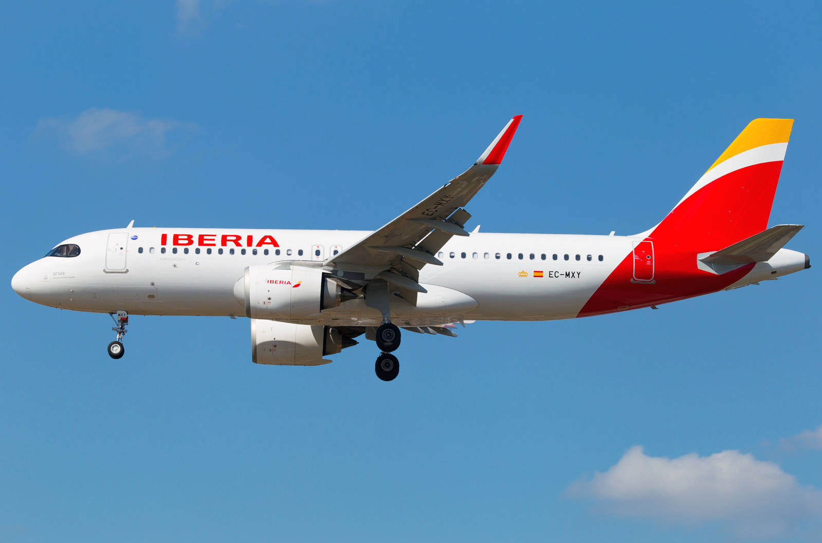 Iberia Airlines Airplane In Steady Flight.