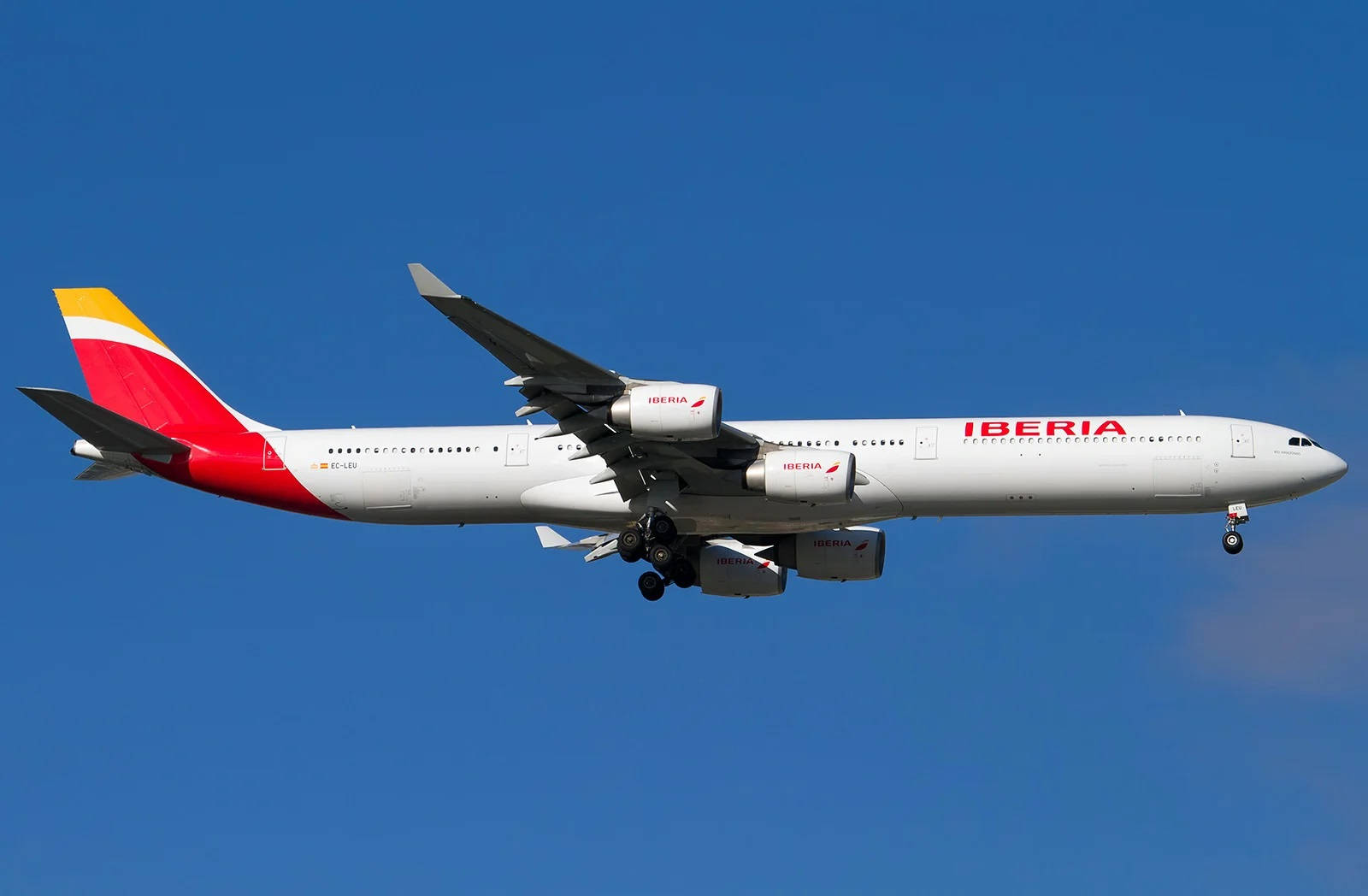 Iberia Airlines Airplane Side View Background