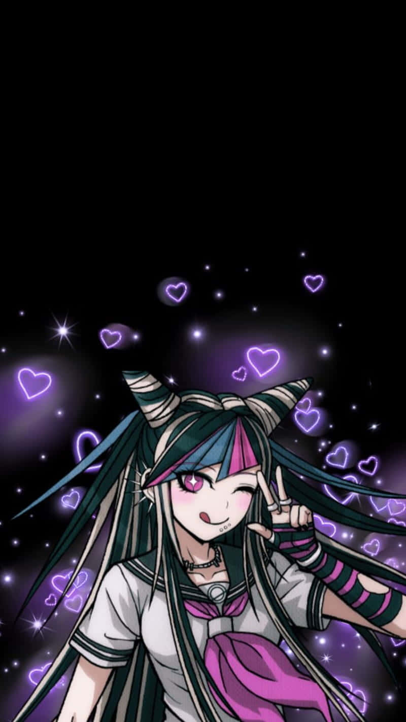 Ibuki Mioda Hearts Danganronpa Pfp Background