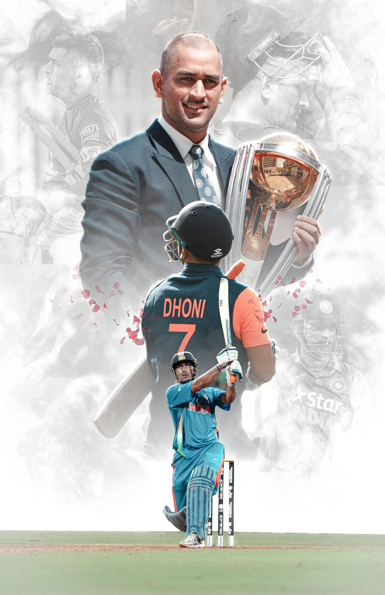 Icc World Cup Trophy Dhoni Hd Background