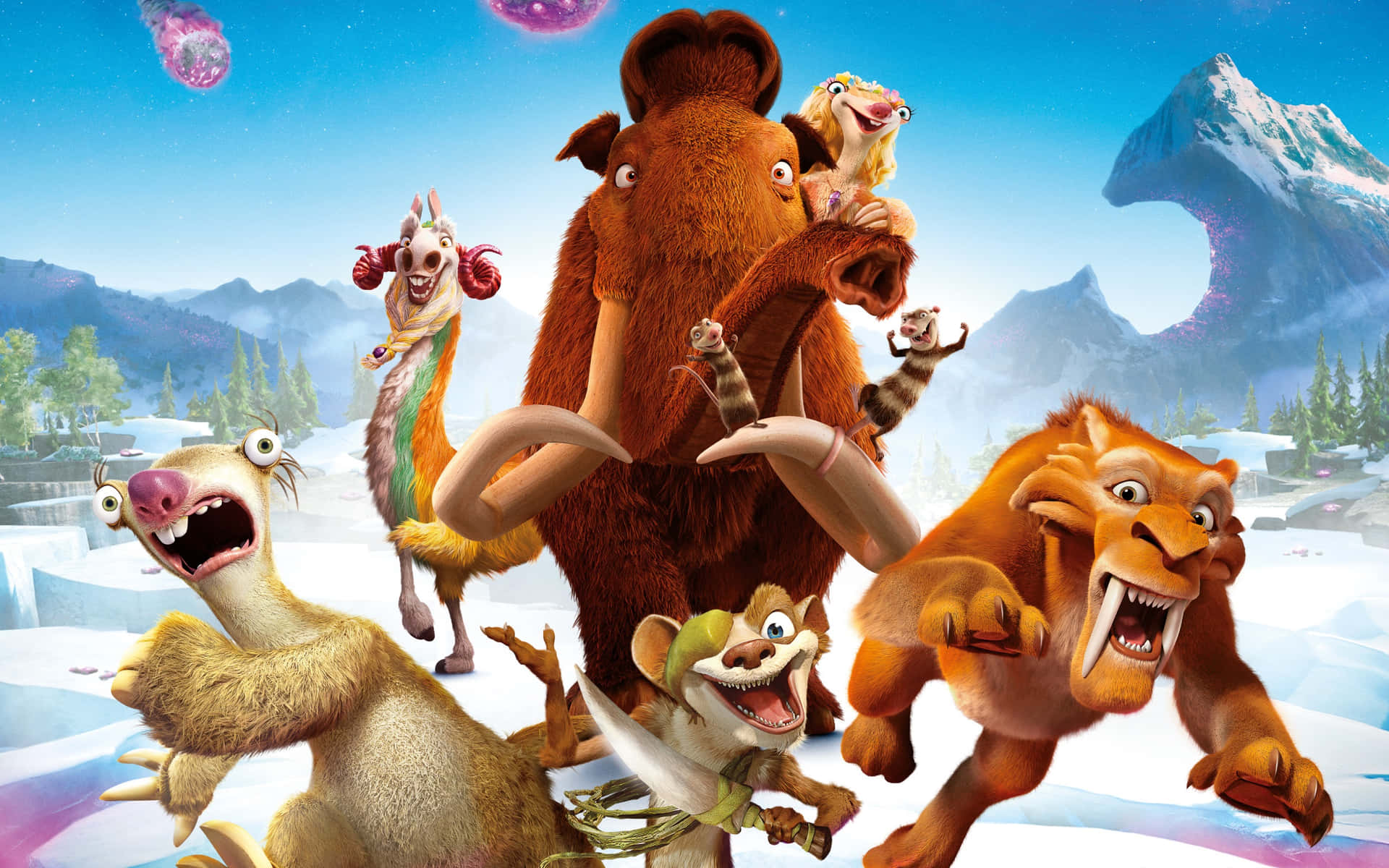 Ice_ Age_ Characters_ Fun_ Moment Background