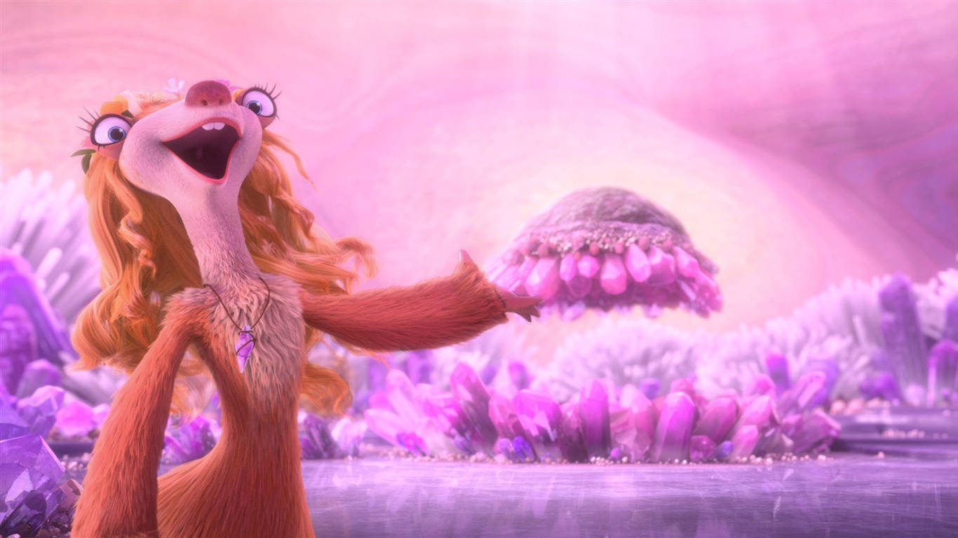 Ice Age Collision Course Brooke With Crystals Background