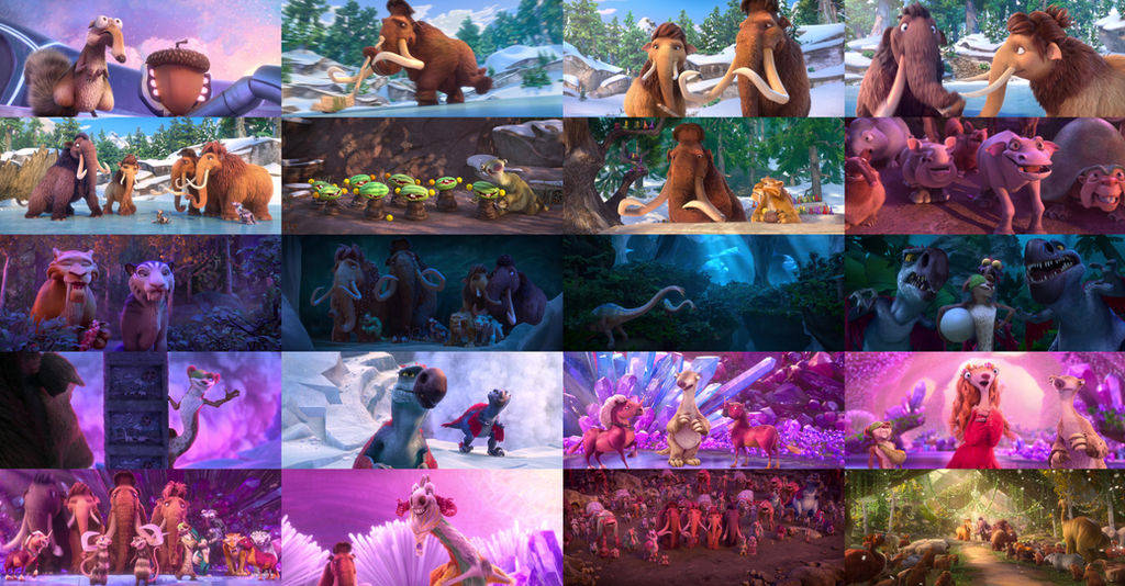 Ice Age Collision Course Movie Collage